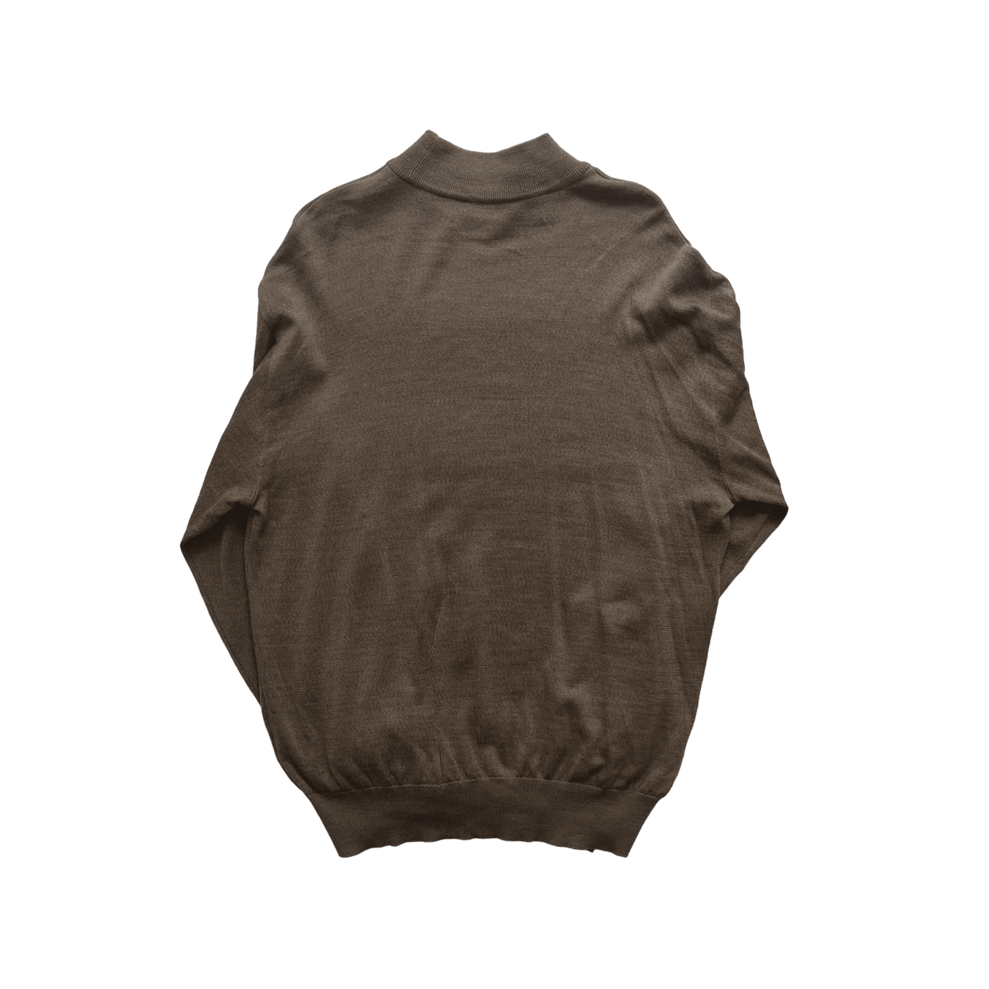 Vintage Brown Yves Saint Laurent (YSL) Mock Neck Sweatshirt - Extra Large - The Streetwear Studio