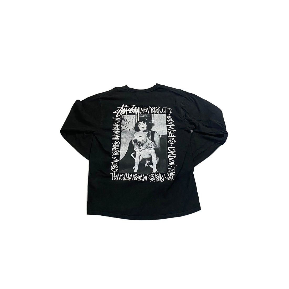 Black Stussy Long Sleeve Tee - M