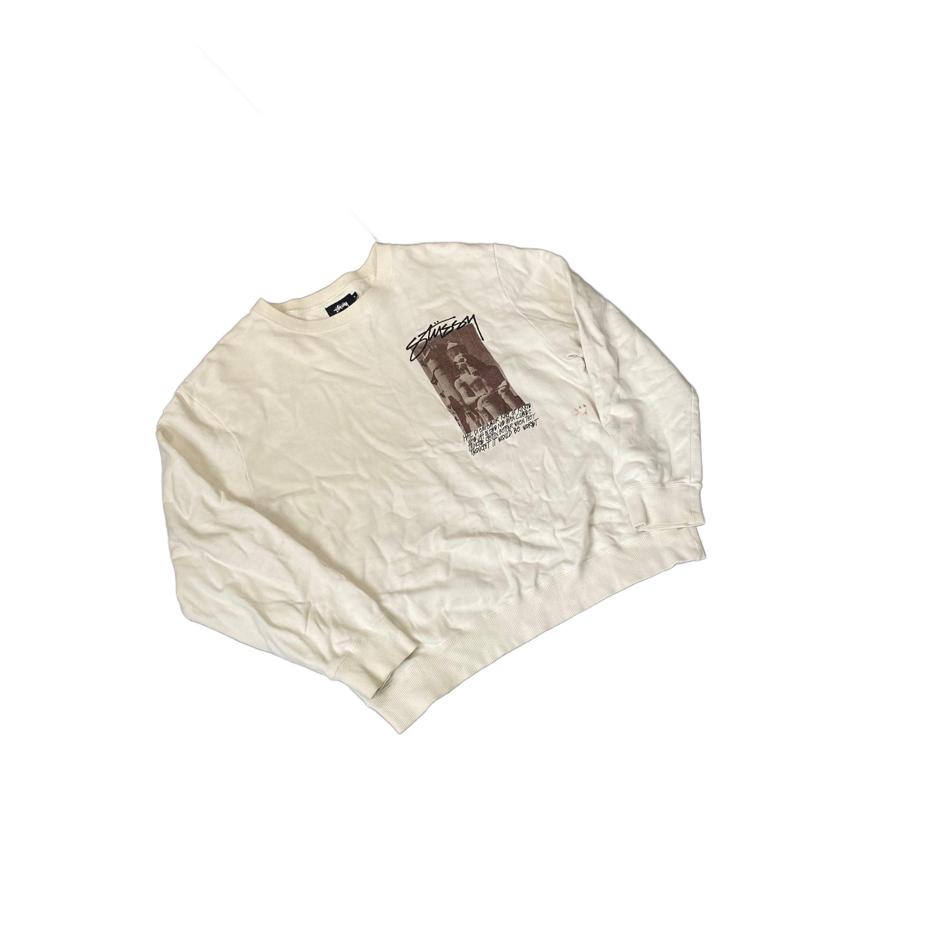 White Stussy Sweatshirt - S