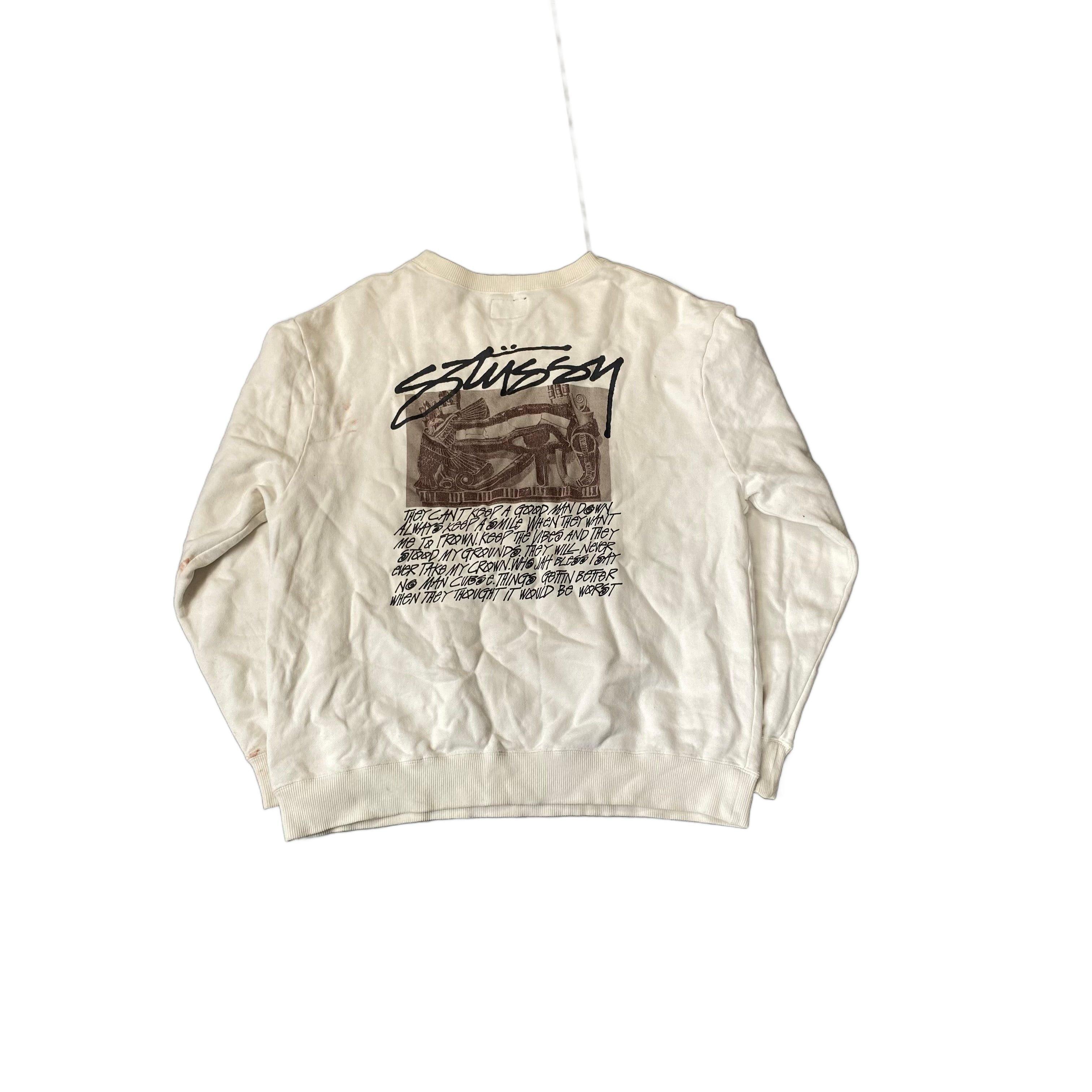 White Stussy Sweatshirt - S