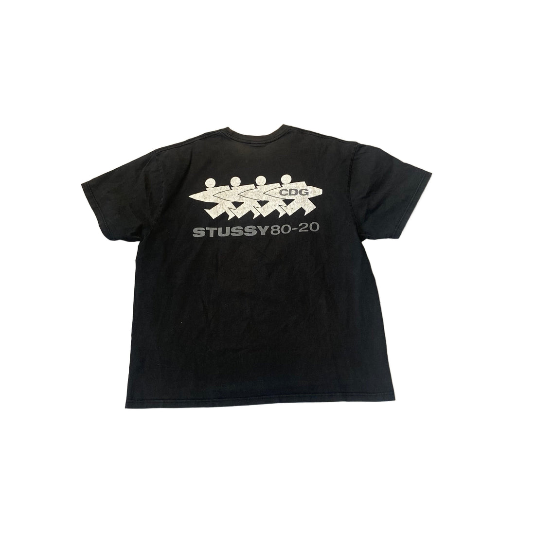 Black Stussy x Comme Des Garcons (CDG) Tee - XL