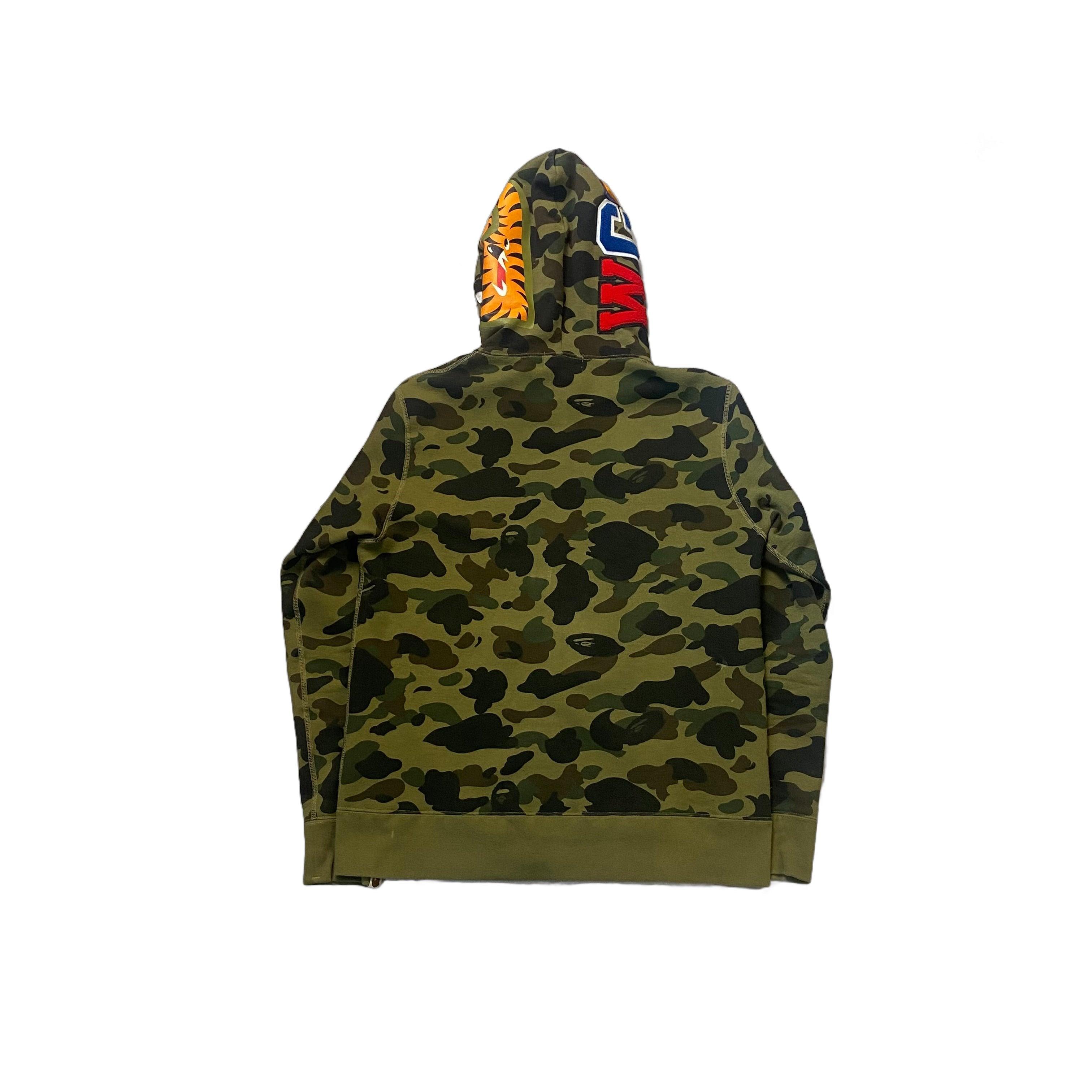 Green A Bathing Ape (BAPE) Zip Up Hoodie - L