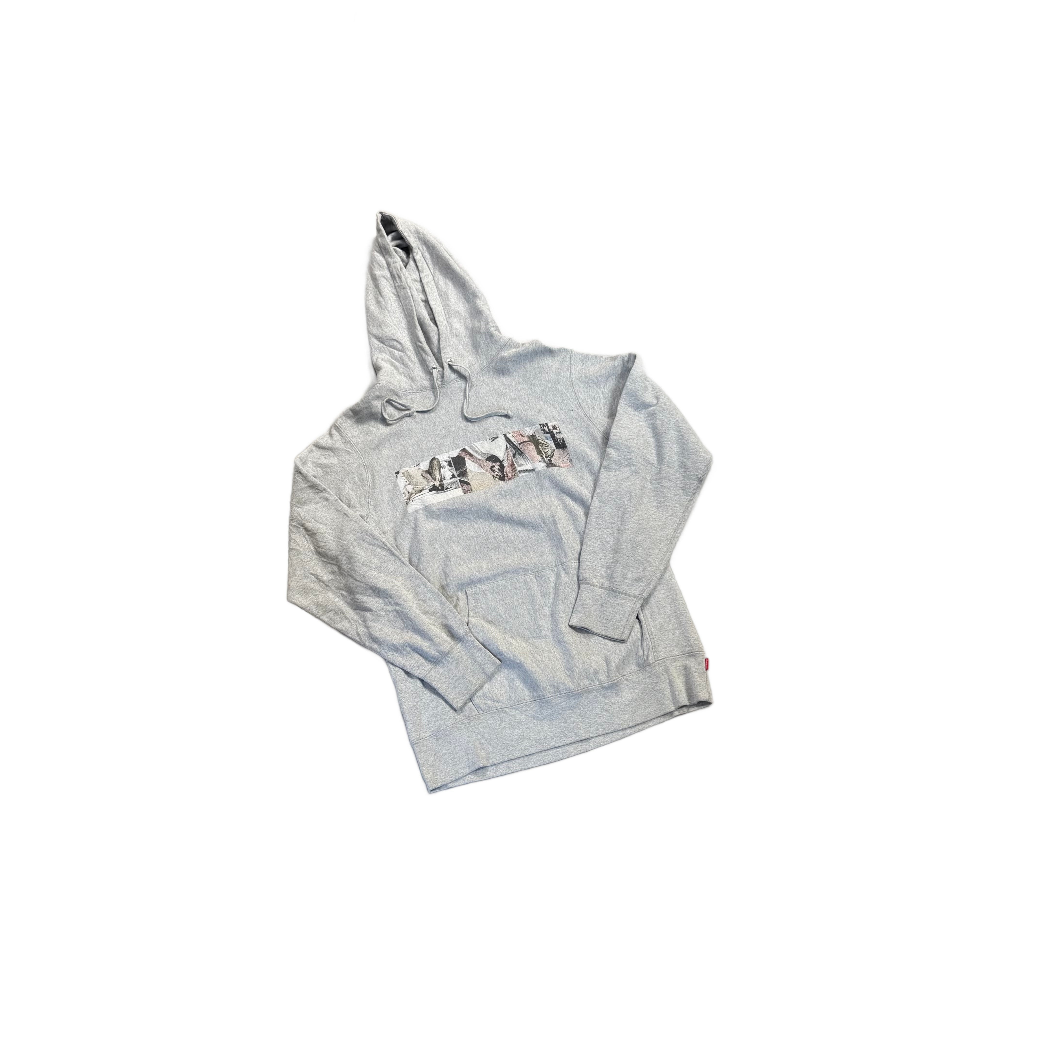 Grey Supreme Hoodie - L