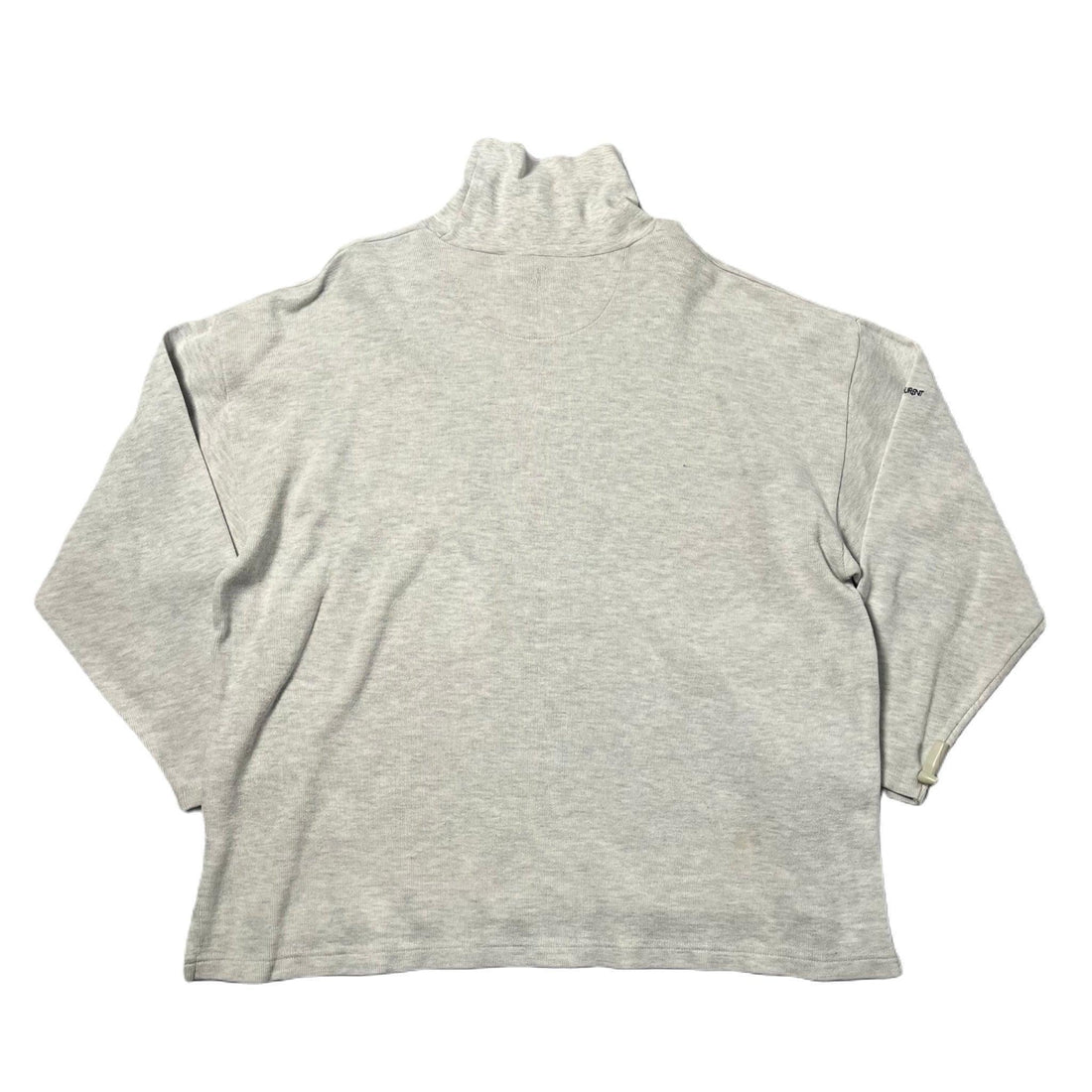Vintage Grey Yves Saint Laurent (YSL) Mock Neck Sweatshirt - XL