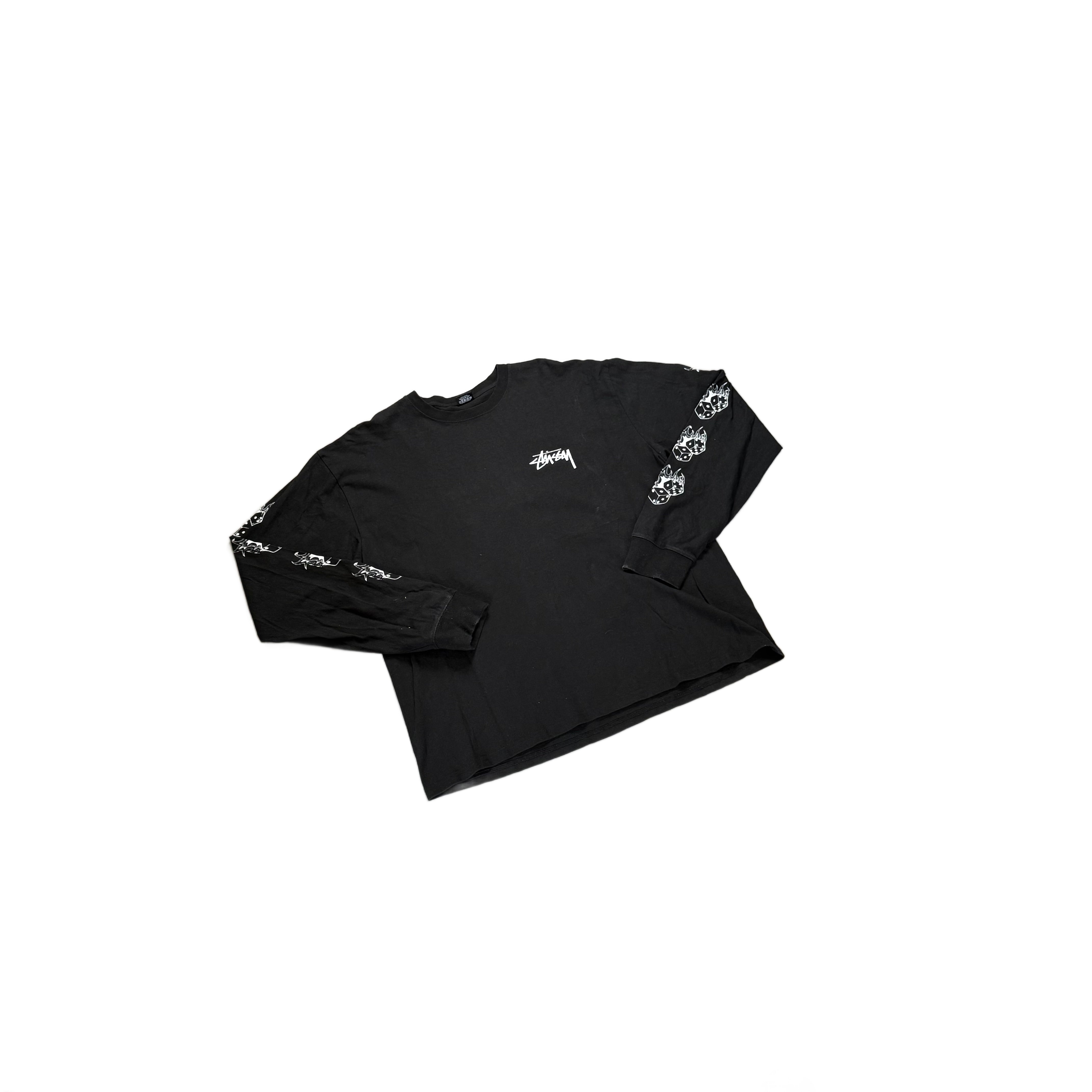 Black Stussy Long Sleeve Tee - XL