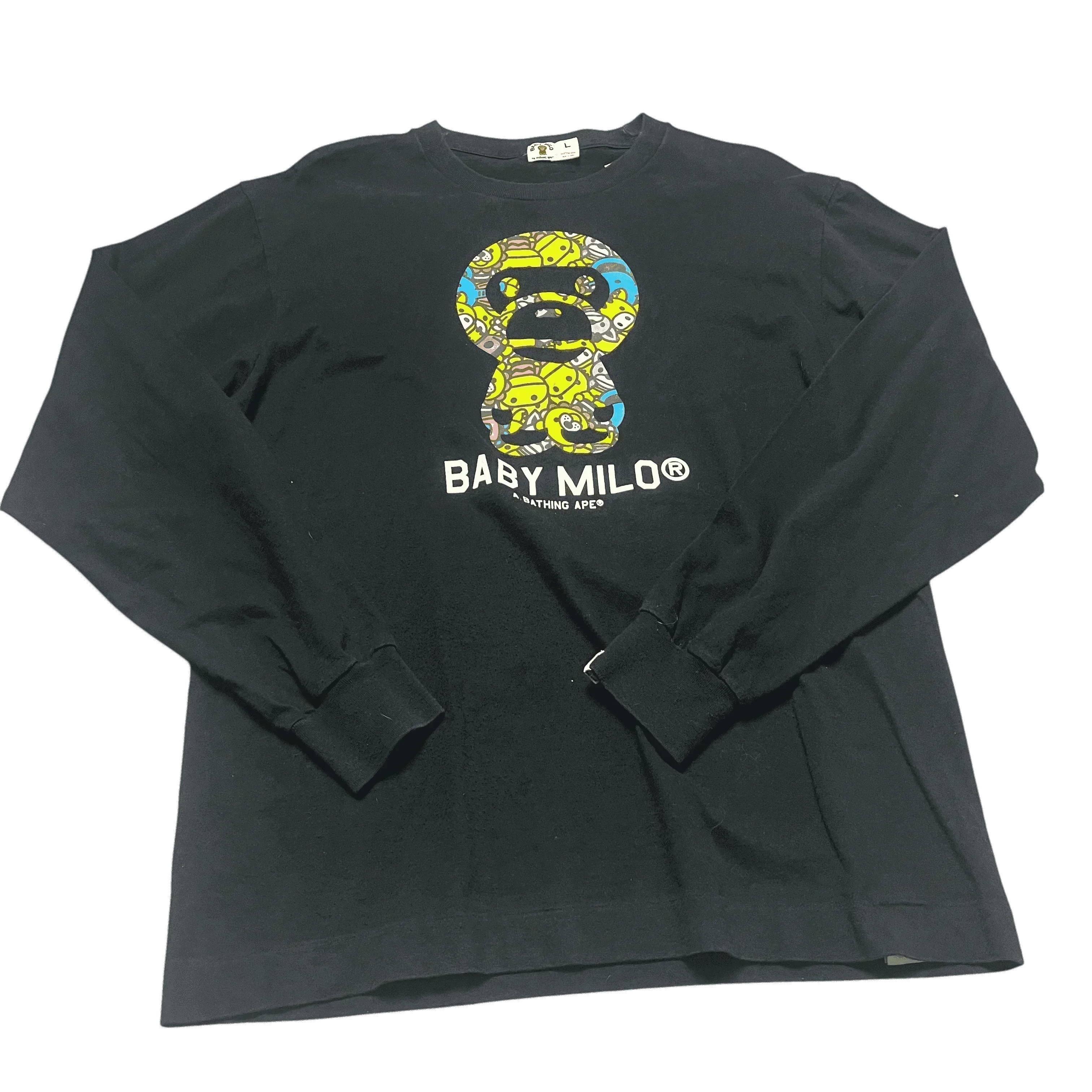 Black A Bathing Ape (BAPE) Long Sleeve Tee - L