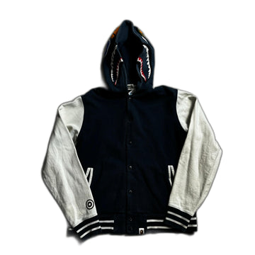 Navy Blue + White A Bathing Ape (BAPE) Jacket - L
