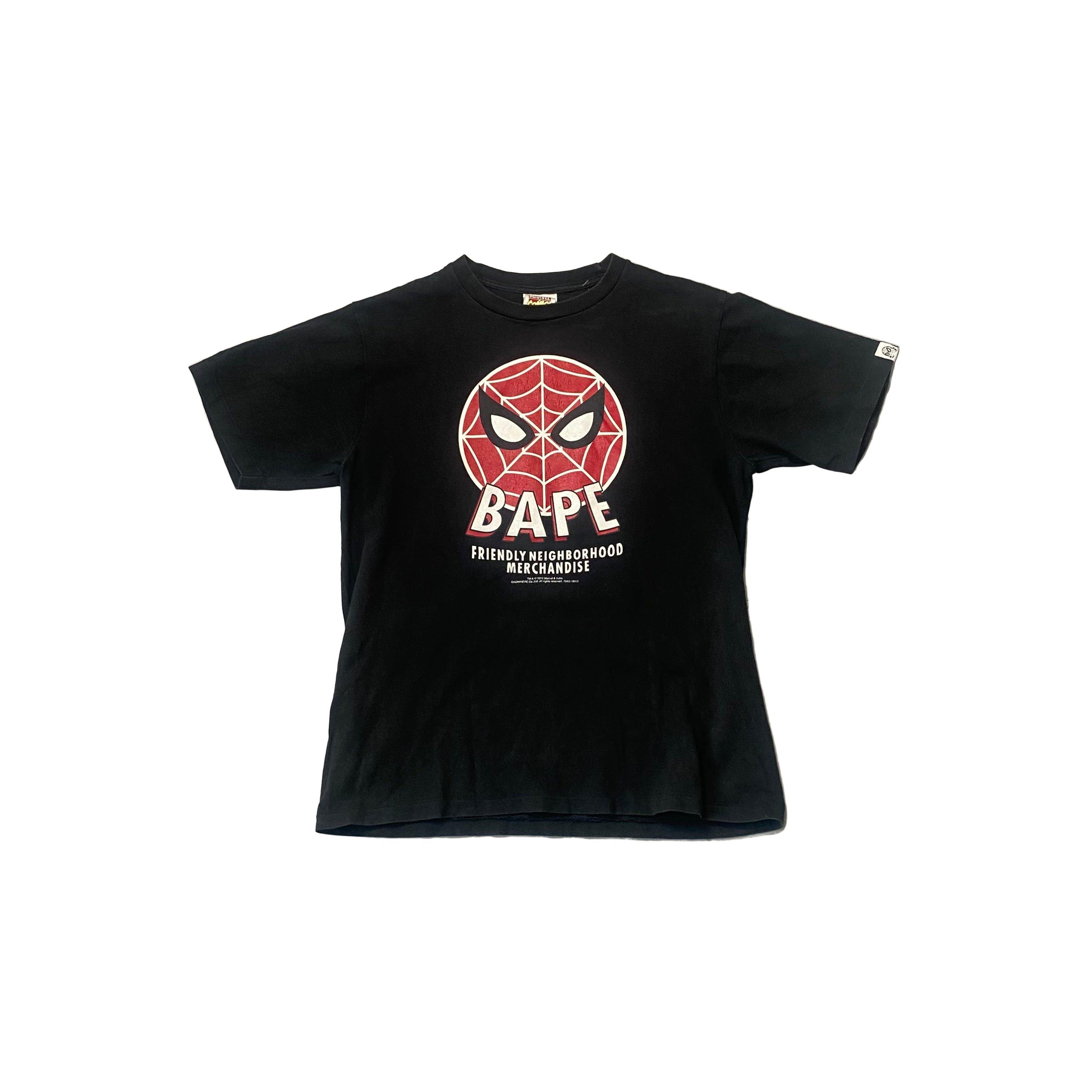 Black A Bathing Ape (BAPE) x Spiderman Tee - M