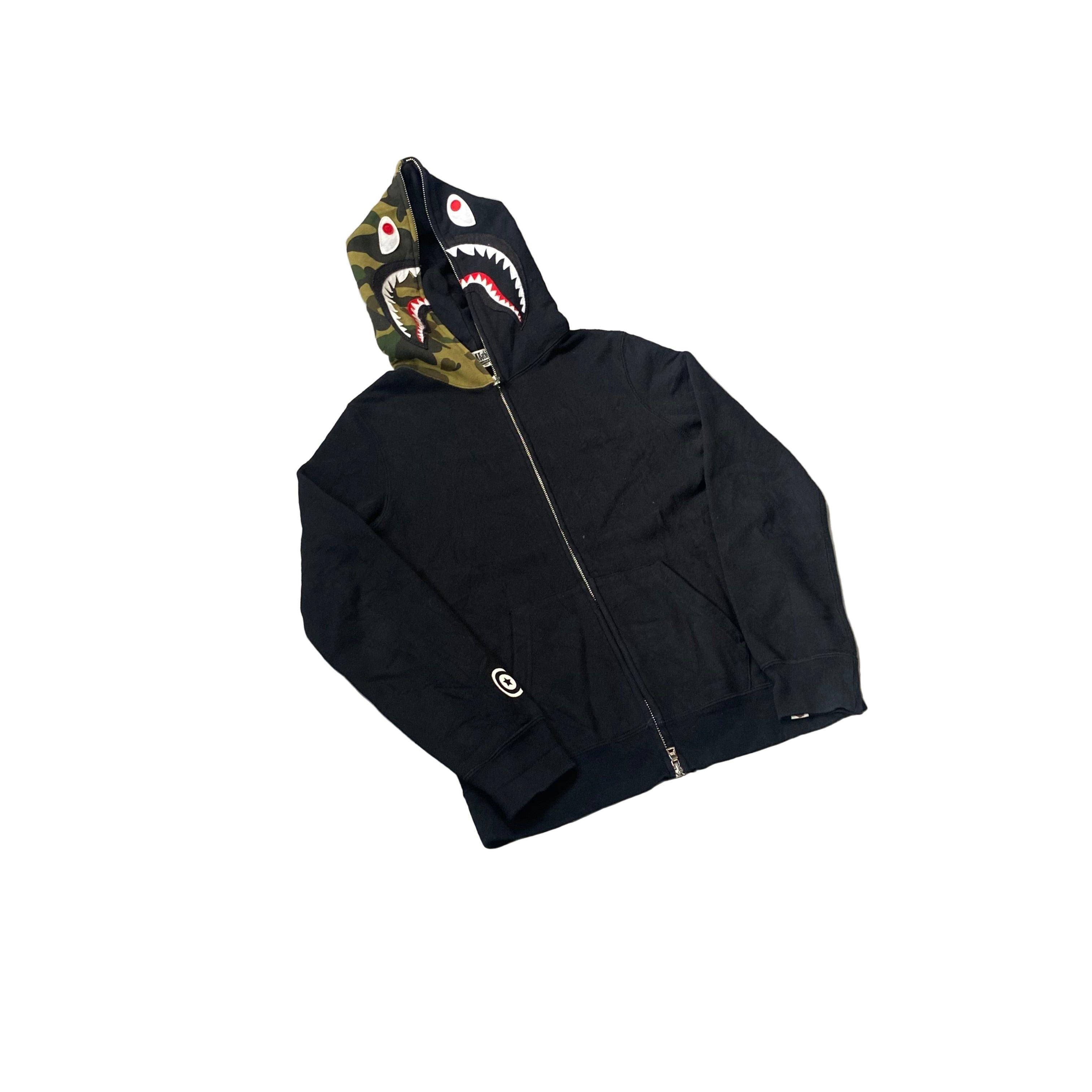 Black A Bathing Ape (BAPE) Shark Hoodie - XS