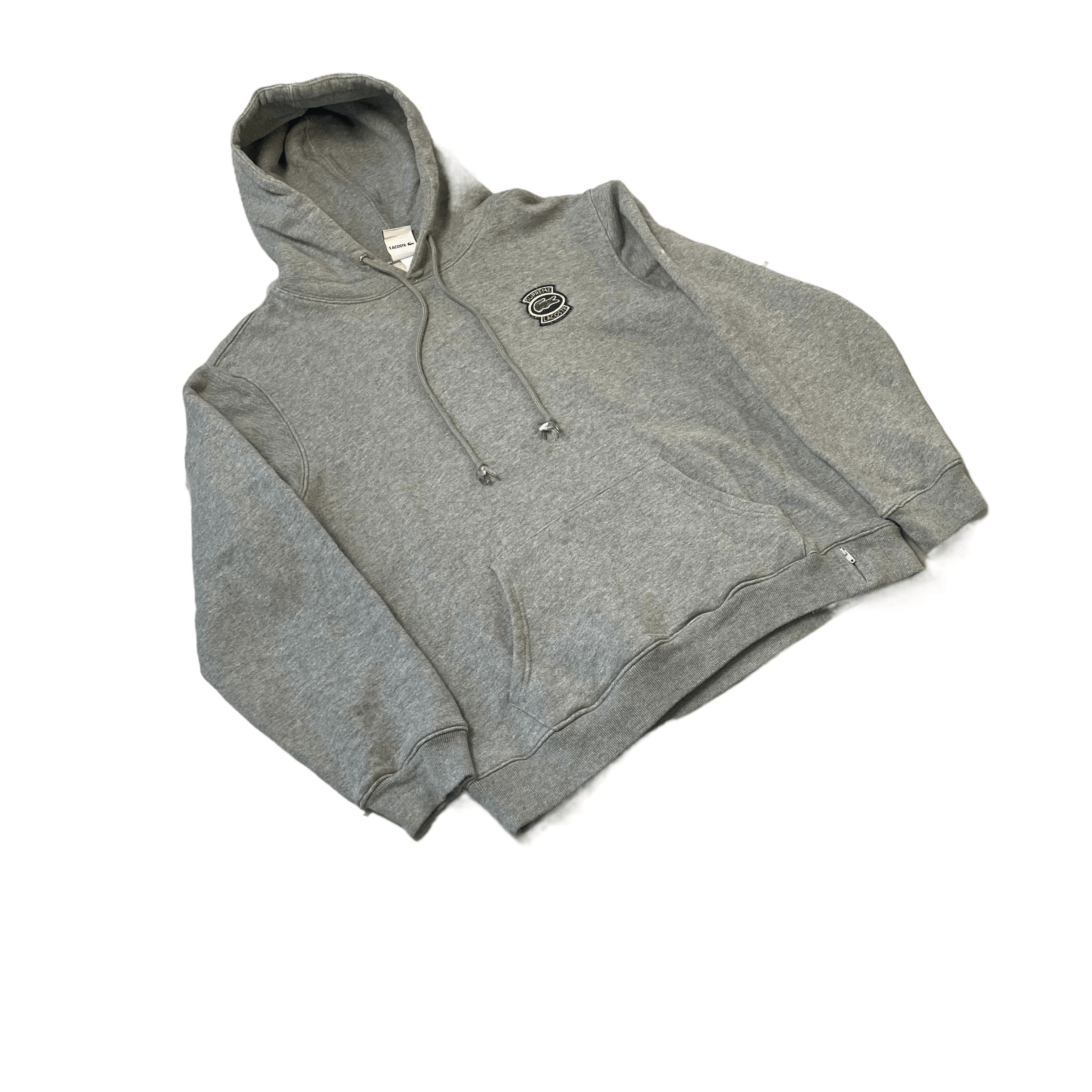 Grey Supreme x Lacoste Hoodie - L (Recommended Size - M)