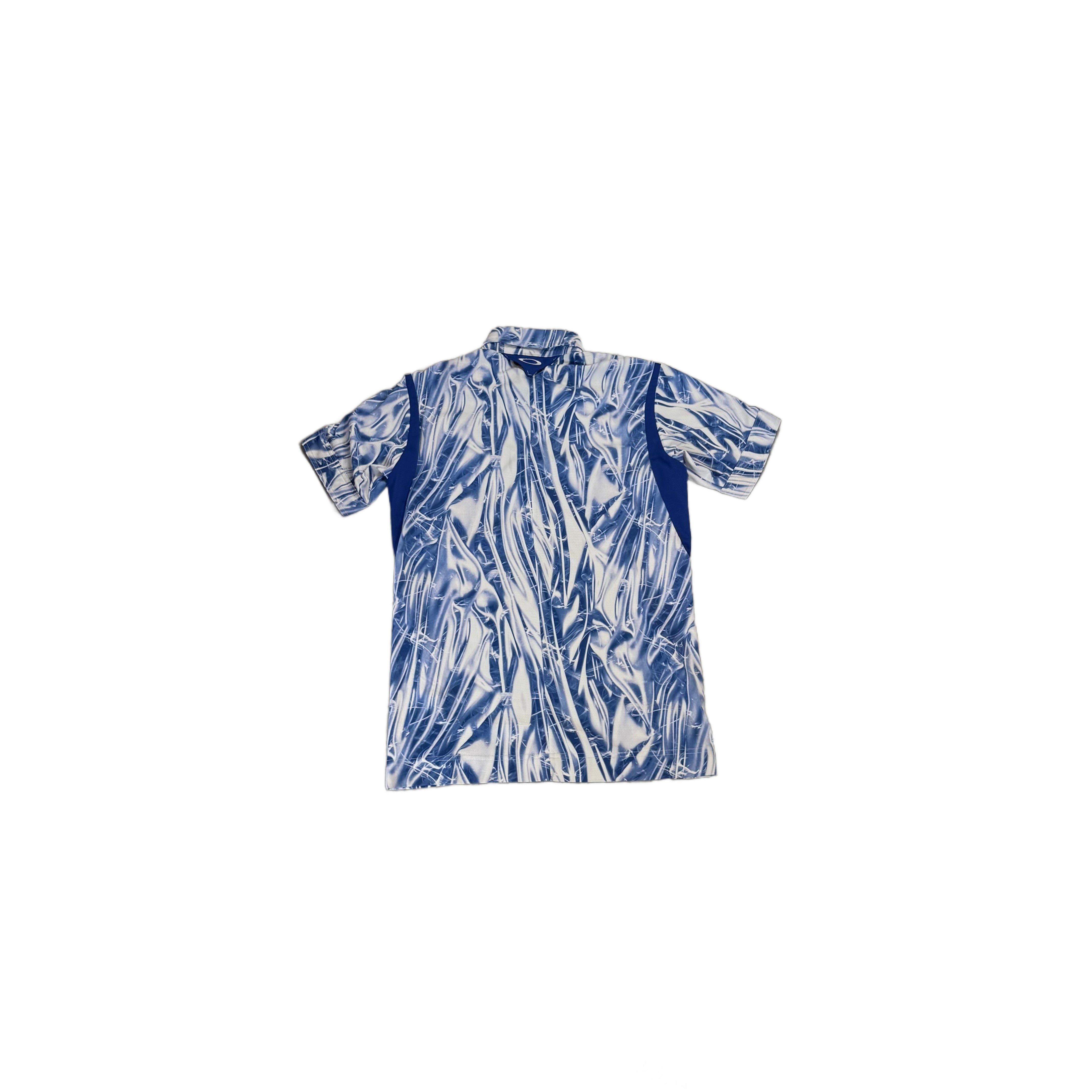Blue Oakley 1/4 Zip Polo Shirt - M