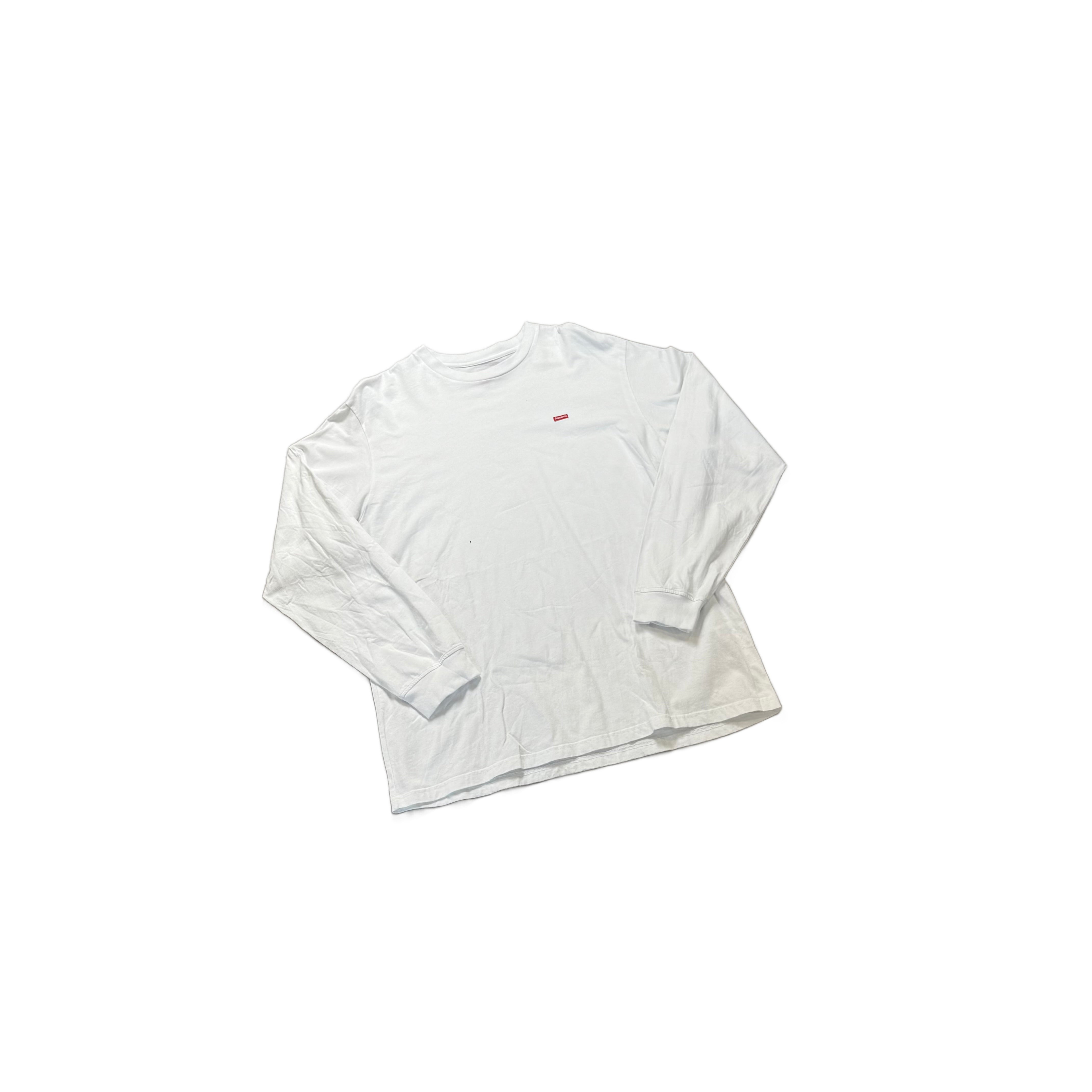 White Supreme Long Sleeve Tee - XL