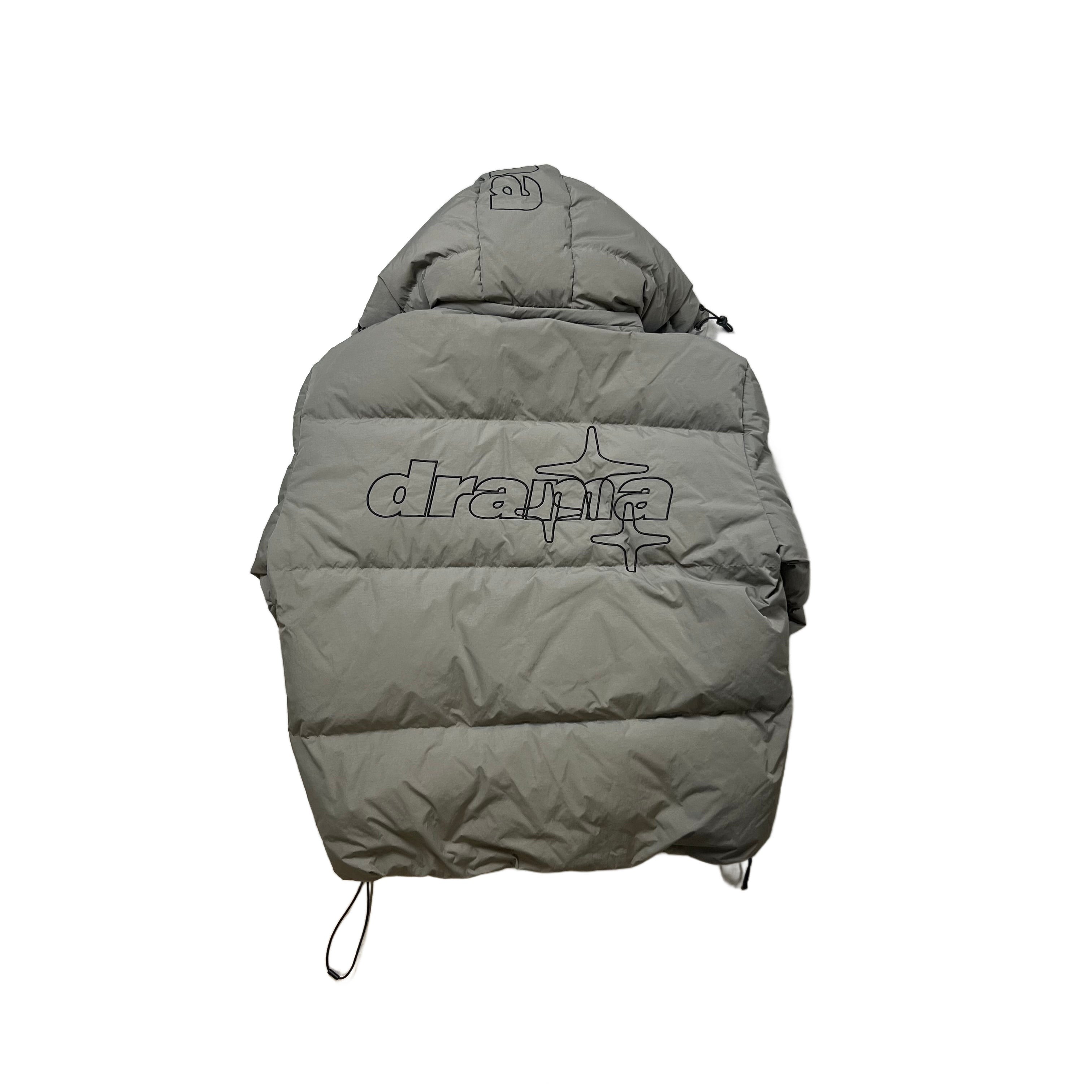 Brand New Grey Drama Call Puffer Coat - S
