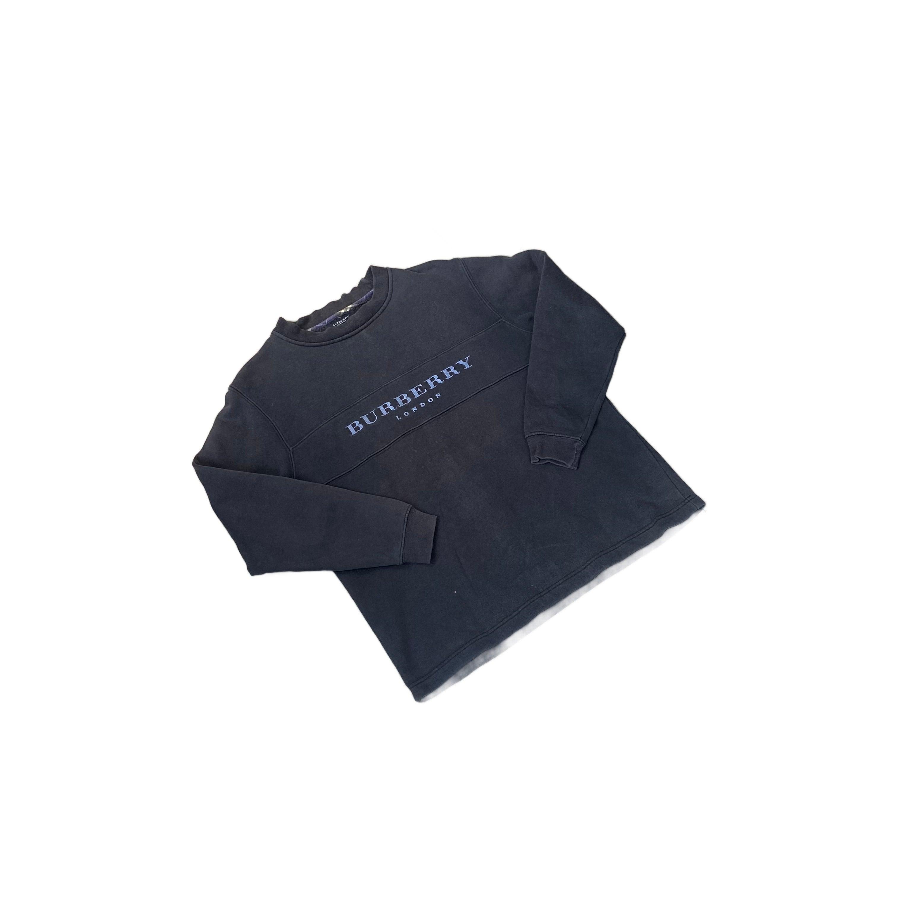 Vintage Navy Blue Burberry Sweatshirt - S