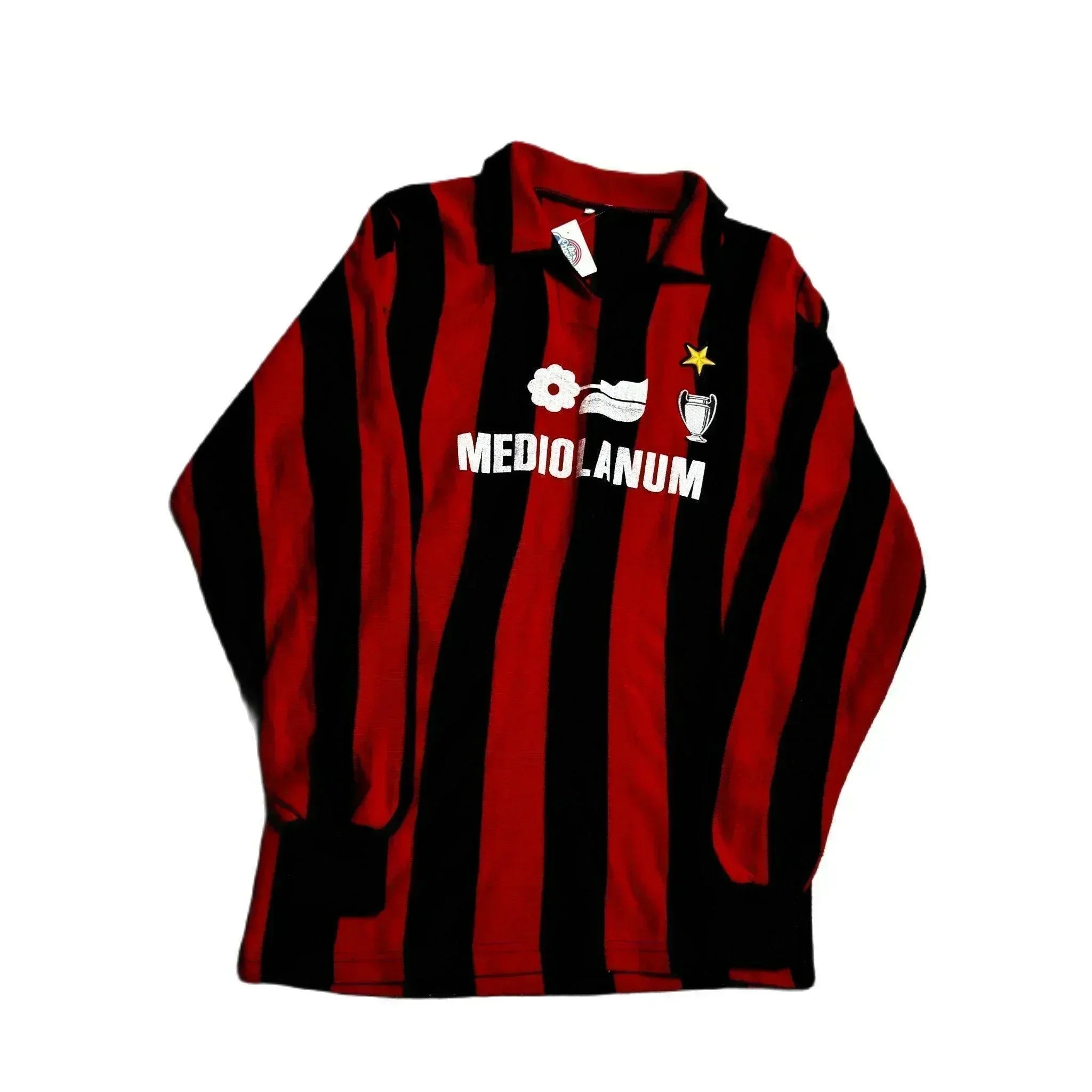 1989 - 90 AC Milan Home Long Sleeve Shirt - L