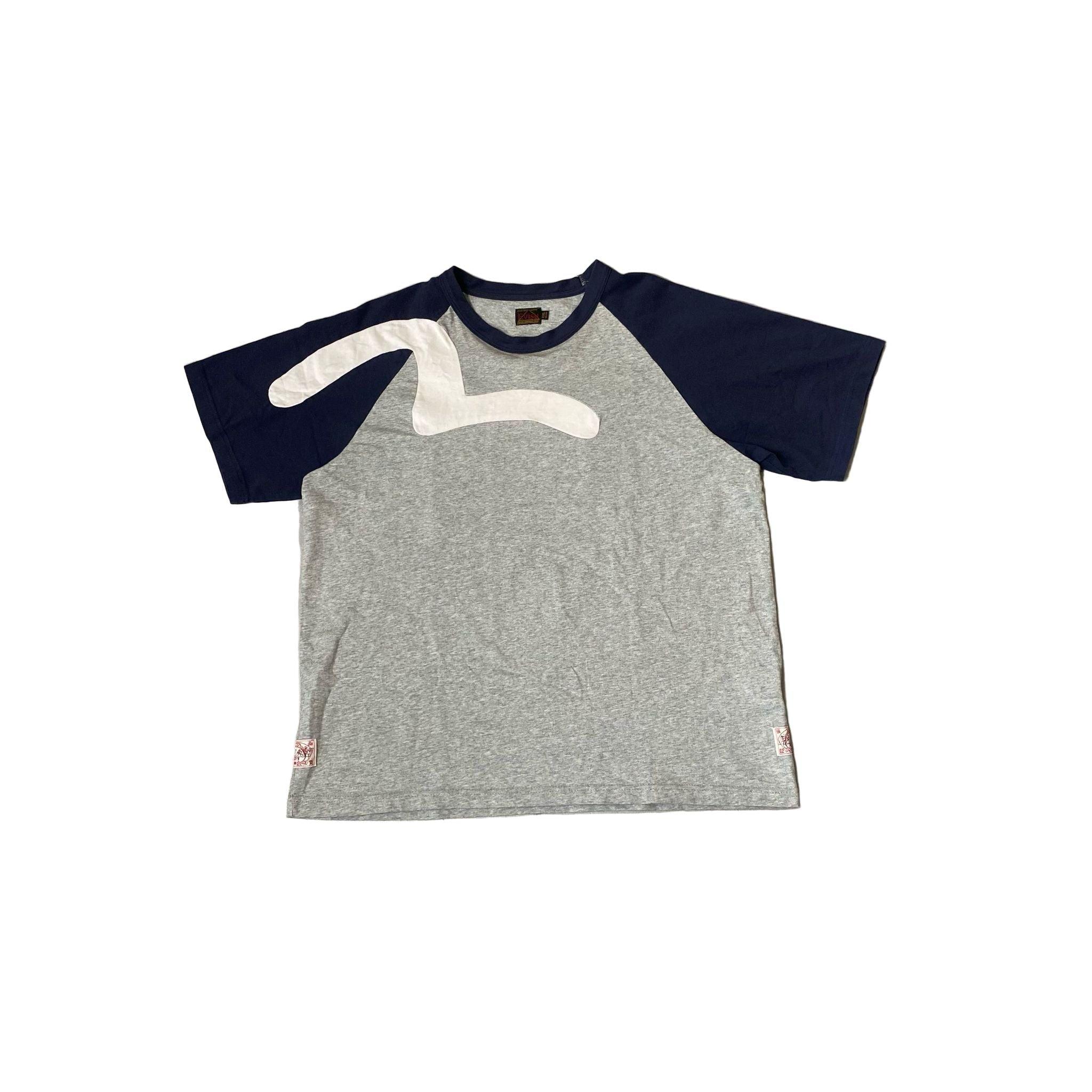 Grey + Navy Blue Evisu Tee - XXL