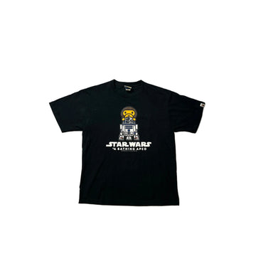 Black A Bathing Ape (BAPE) x Star Wars Tee - L