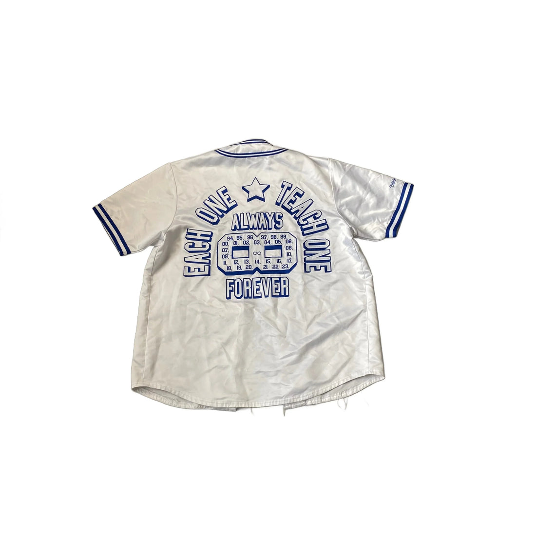White Supreme Mitchell & Ness Baseball Jersey - L