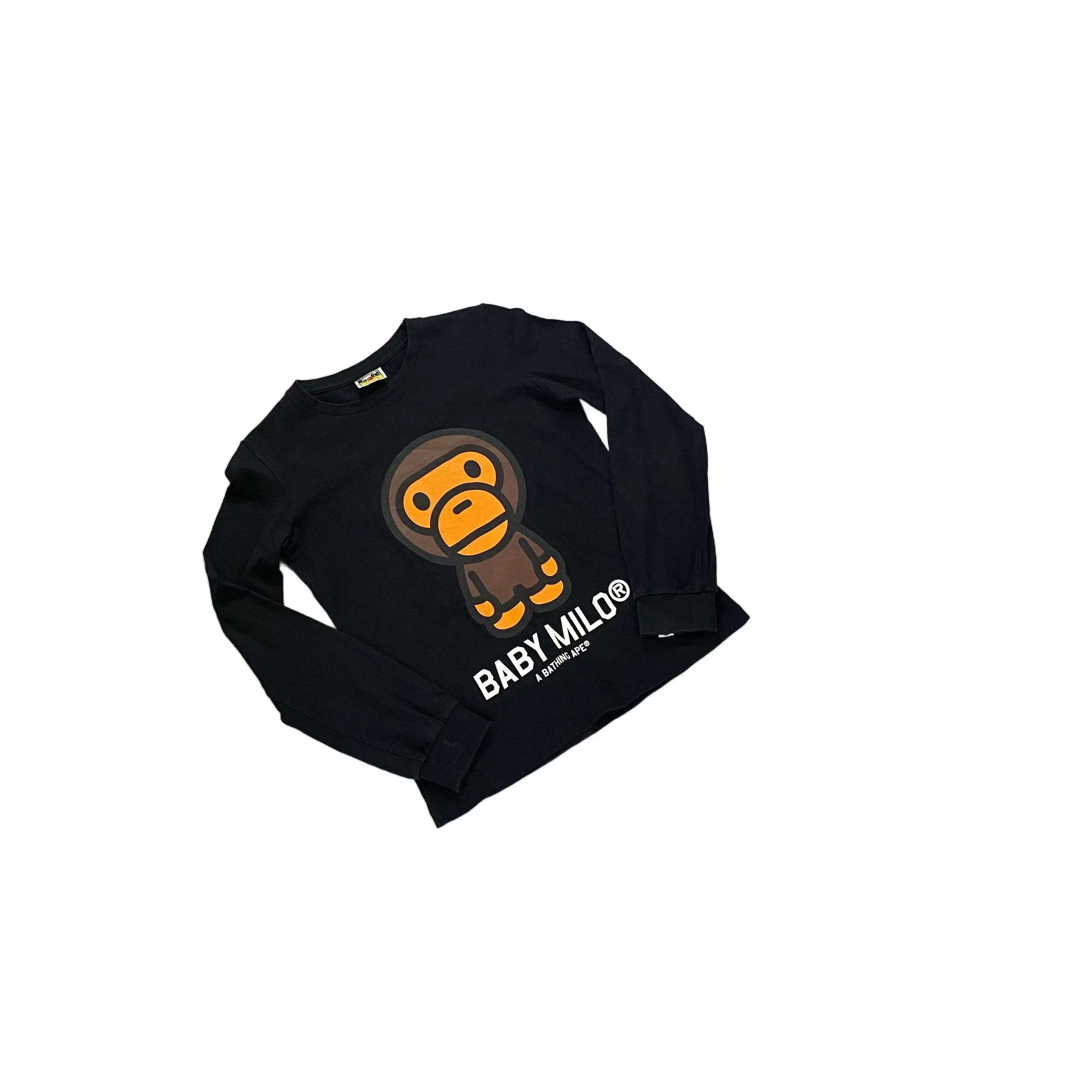 Black A Bathing Ape (BAPE) Long Sleeve Tee - S