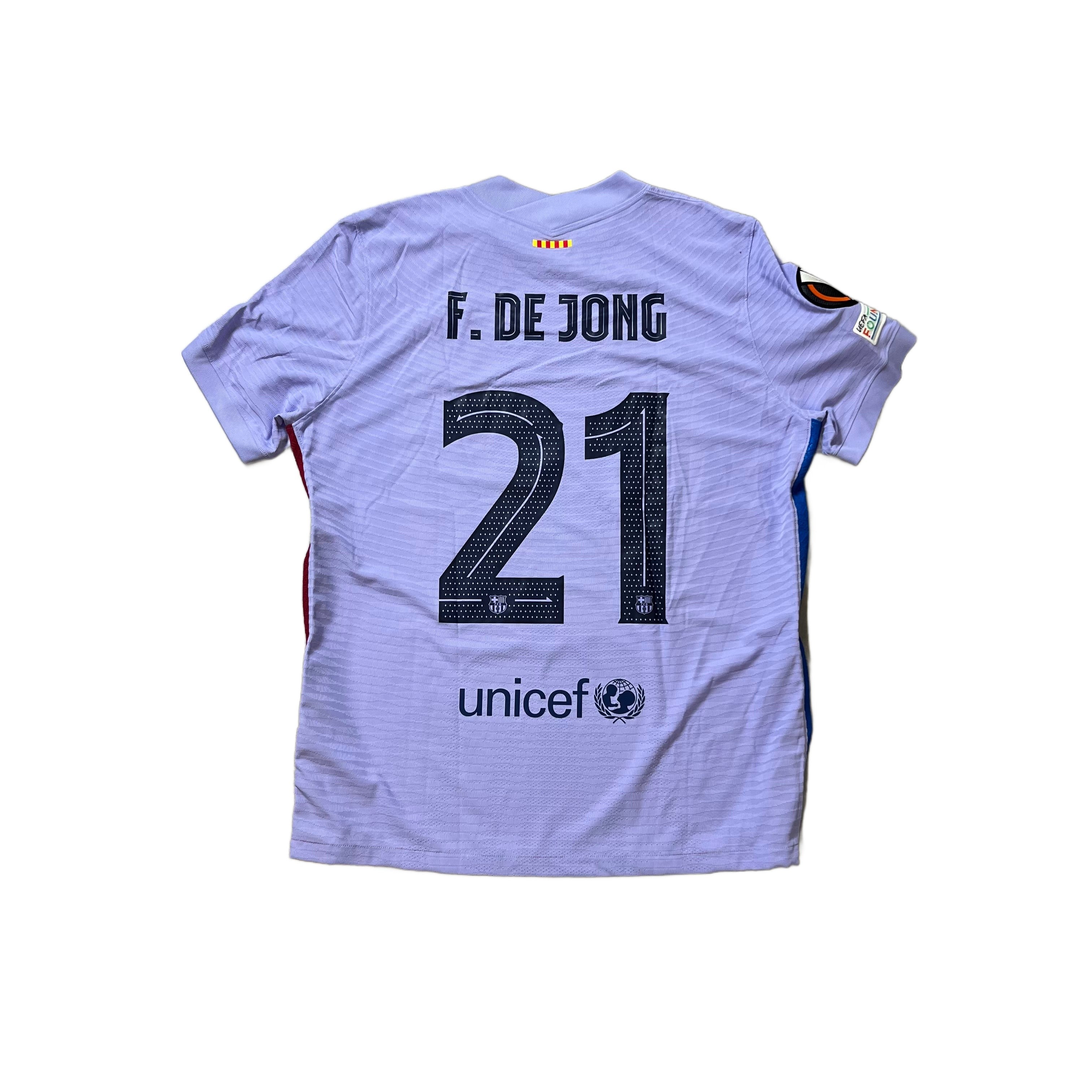 2021 - 22 Barcelona Away 'De.Jong' Shirt - XL