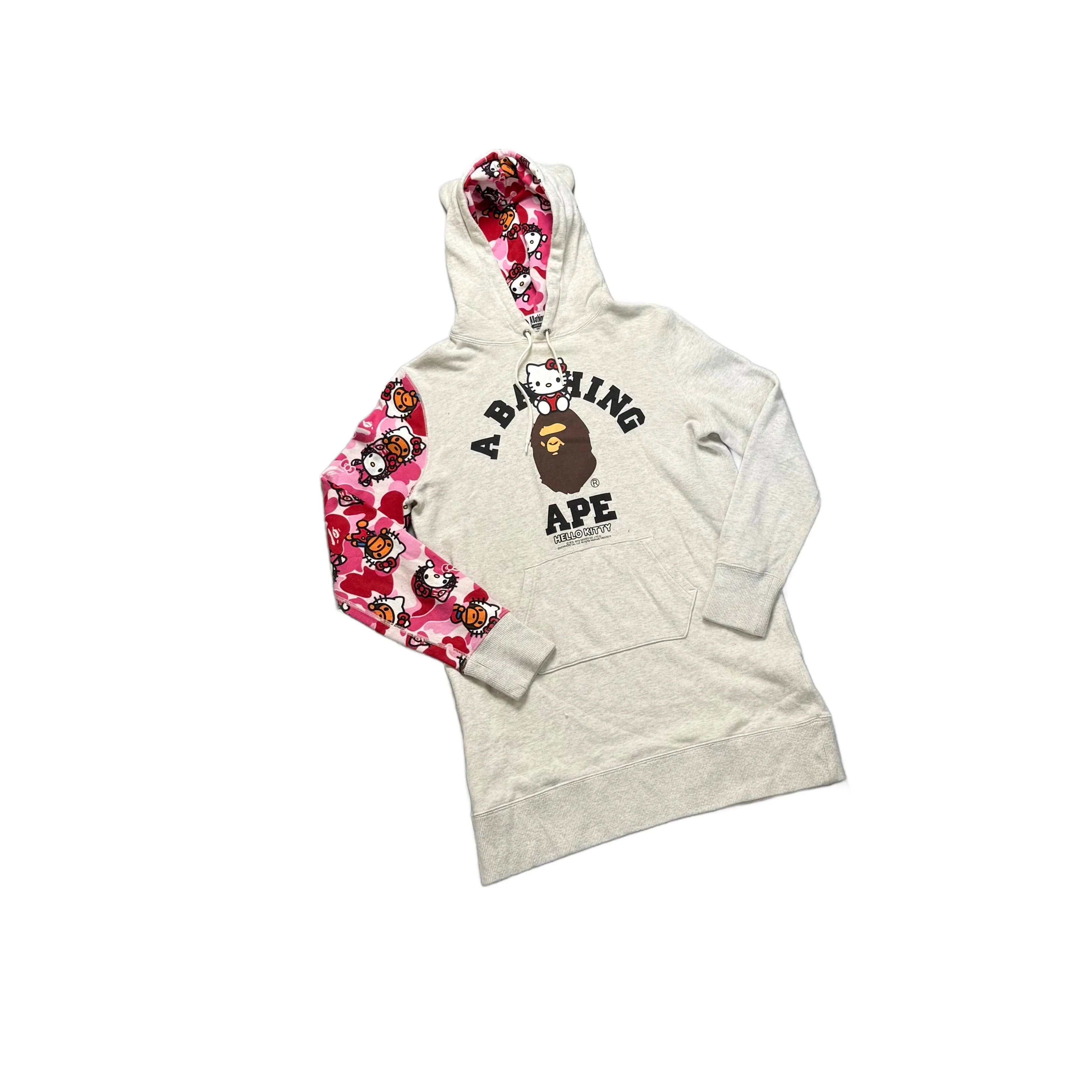Grey A Bathing Ape (BAPE) x Hello Kitty Hoodie - XS