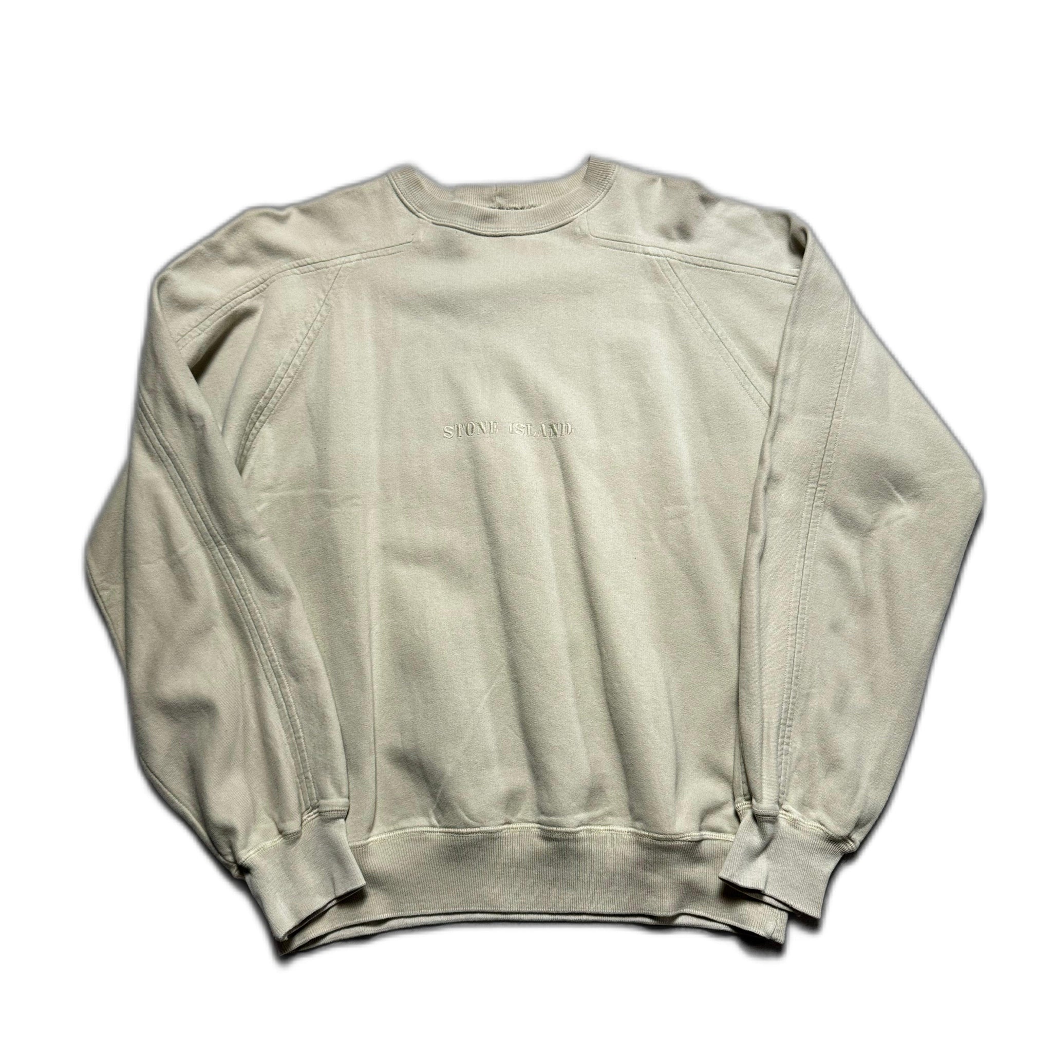 Vintage Cream Stone Island Sweatshirt - XL