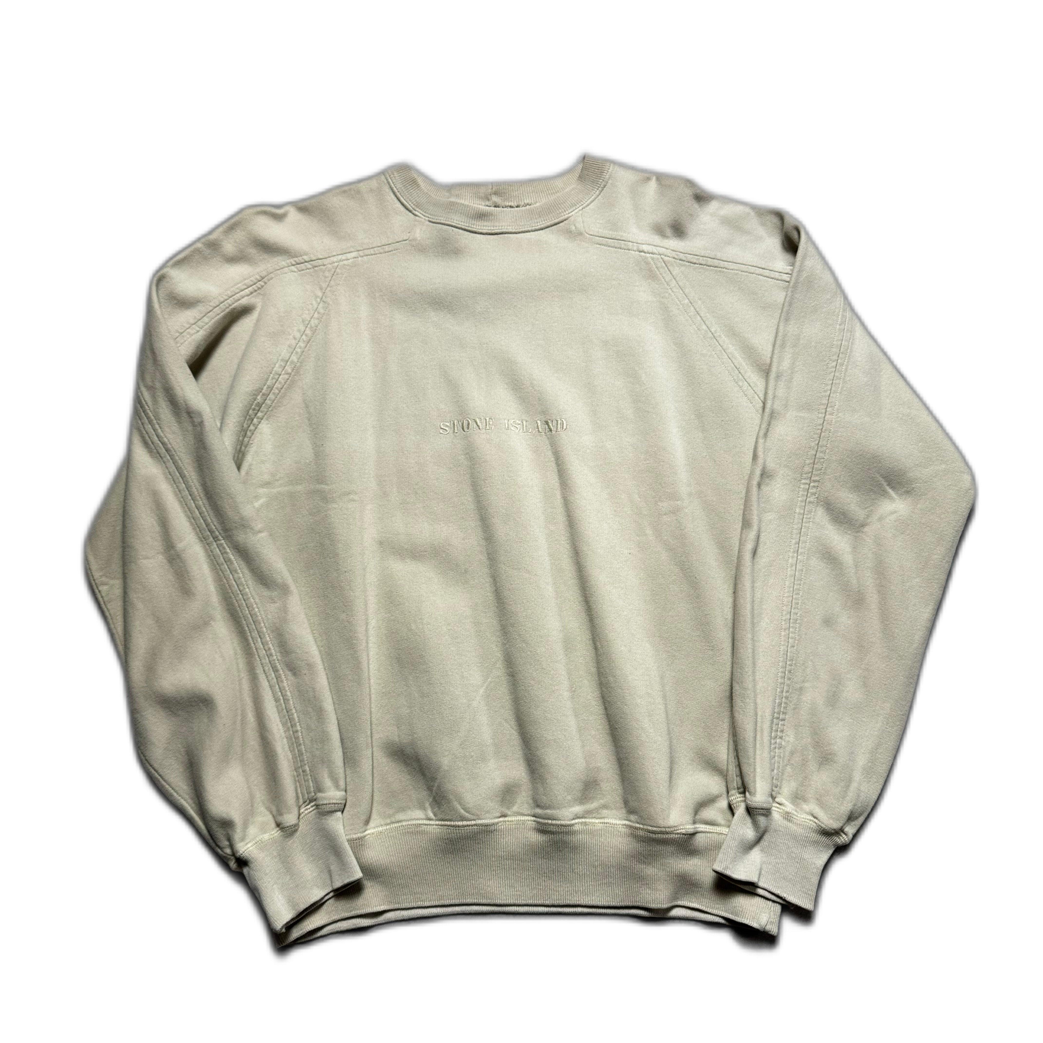 Vintage Cream Stone Island Sweatshirt - XL