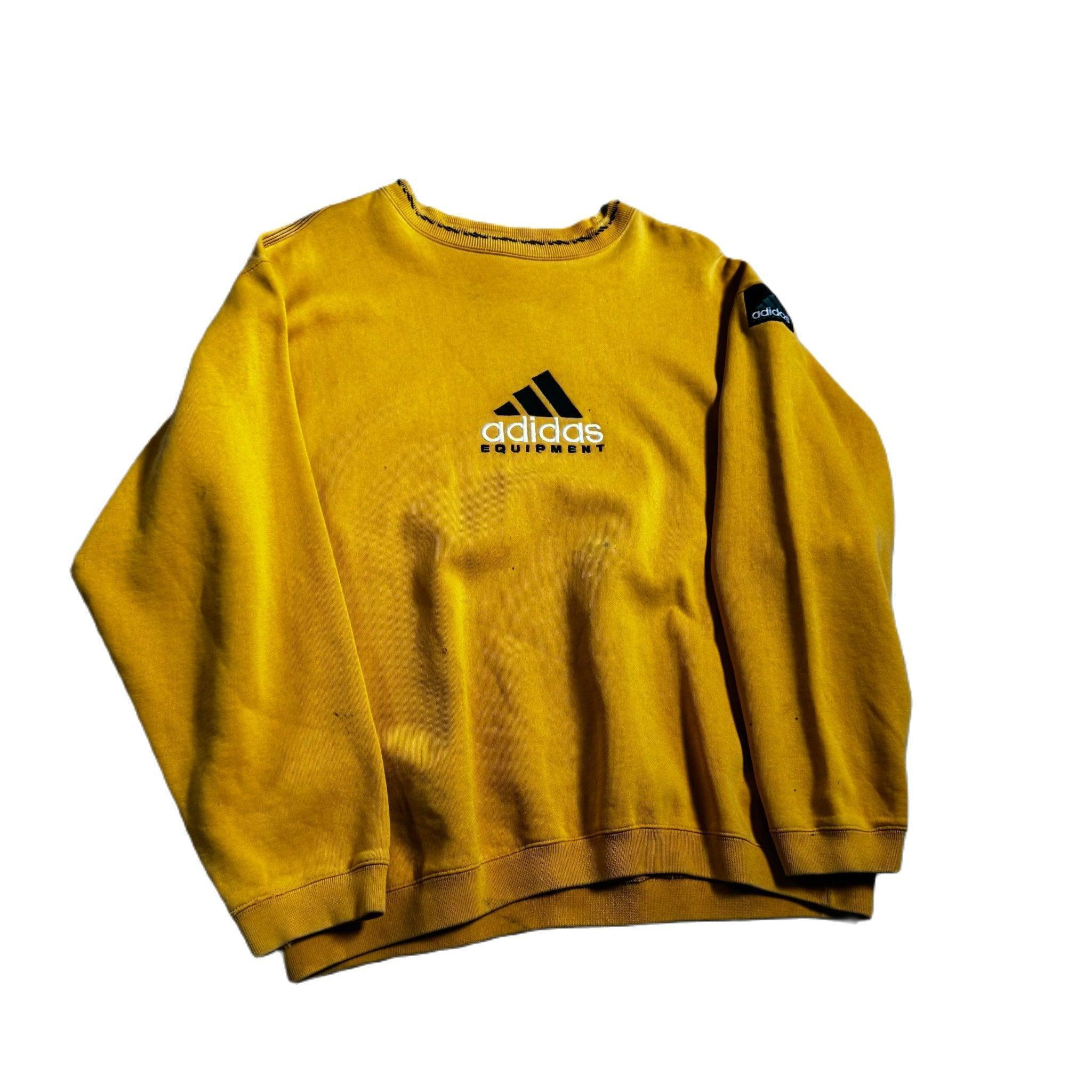 Vintage 90s Yellow Adidas Equipment Sweatshirt - L
