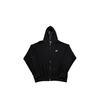 Black A Bathing Ape (BAPE) Waffle Zip Up Hoodie - L