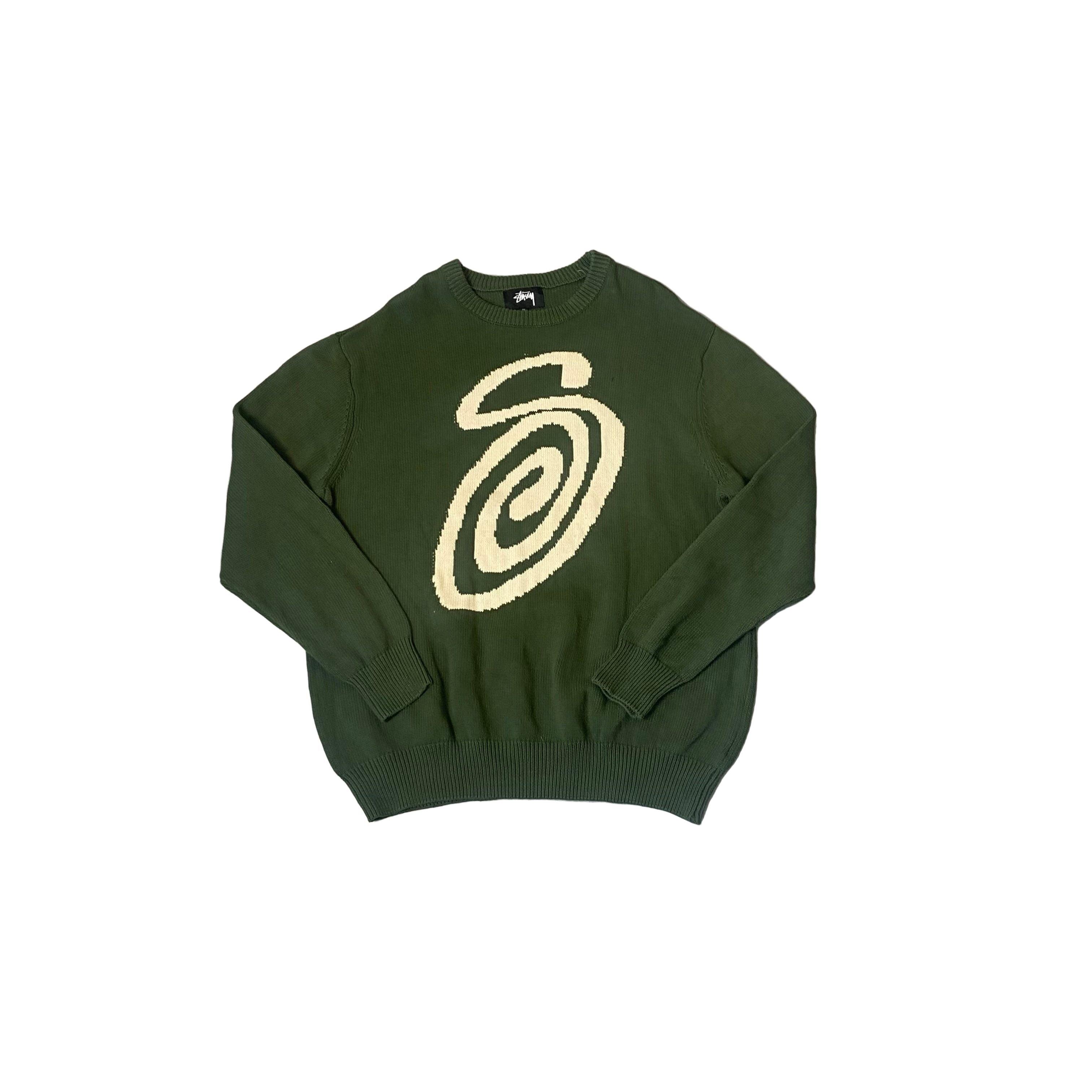 Green Stussy Knitted Sweatshirt - XL