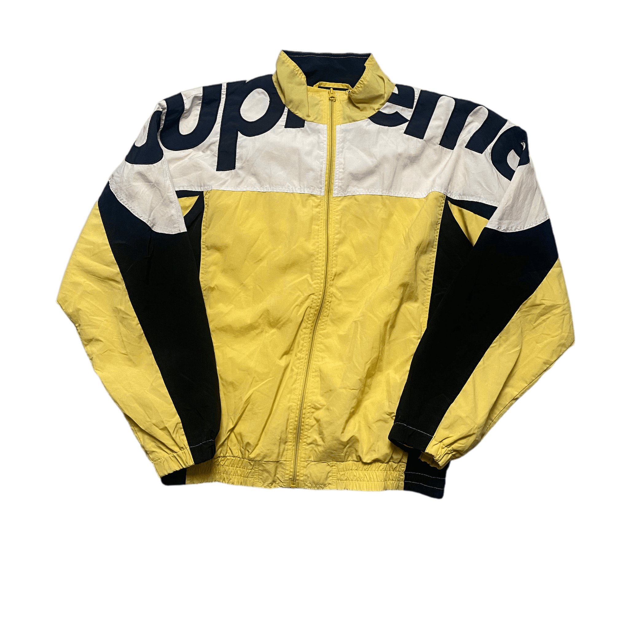 Yellow, Black + White Supreme Jacket - L