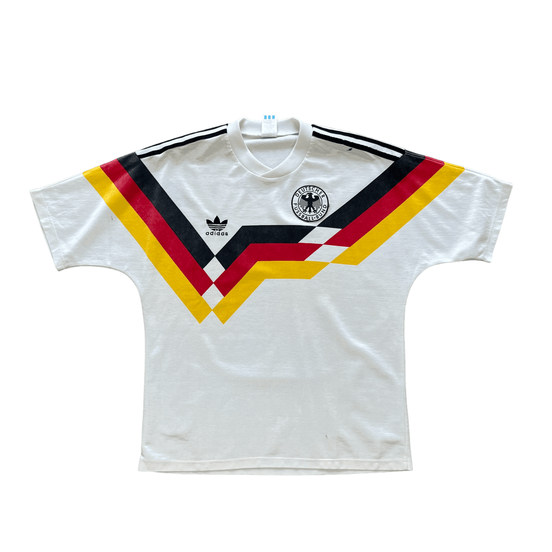 1988-91 White Adidas West Germany Home Shirt - Medium - The Streetwear Studio
