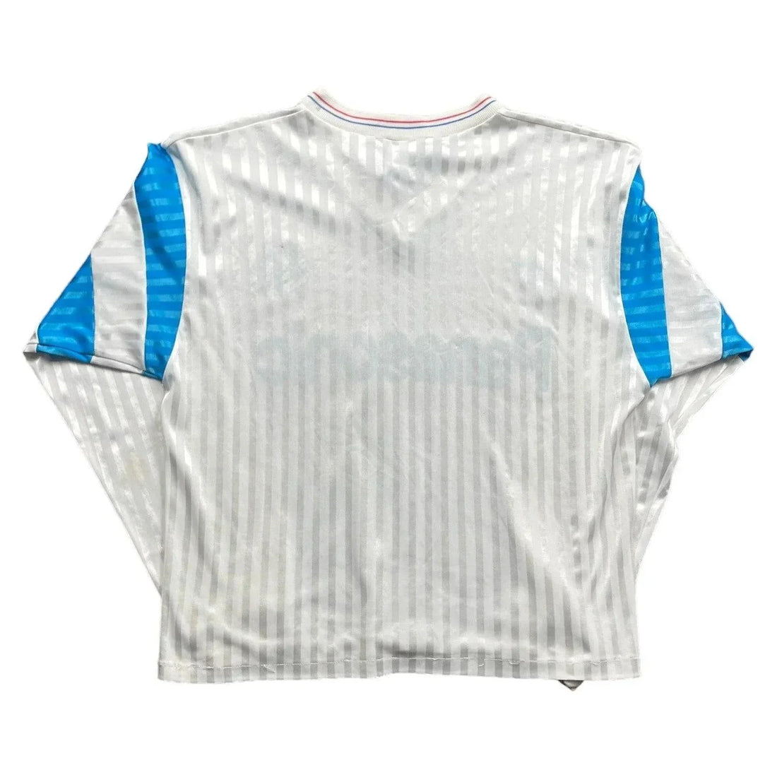1989-90 White + Blue Olympique Marseille Shirt - M | The Streetwear Studio