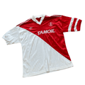 1992-93 White + Red Adidas AS Monaco Home Shirt - Large - The Streetwear Studio
