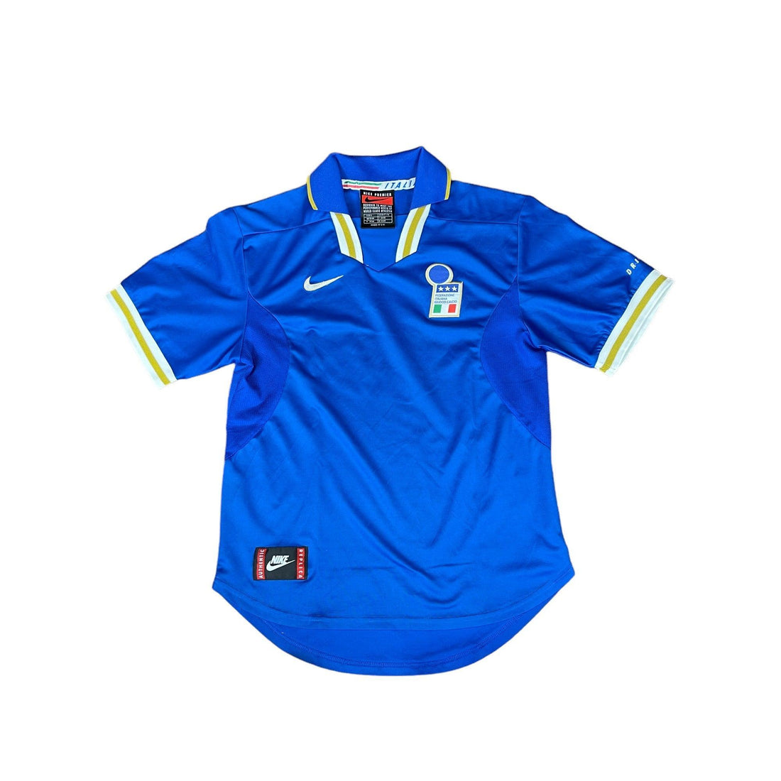 1996-97 Blue Nike Italy Tee - Small - The Streetwear Studio