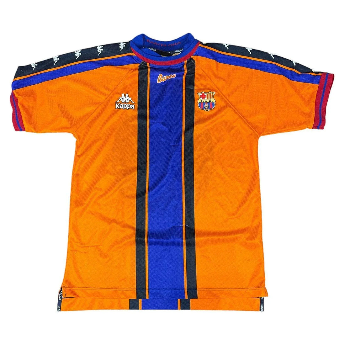 1997-98 Orange + Blue Kappa Barcelona FC Shirt - XL | The Streetwear Studio