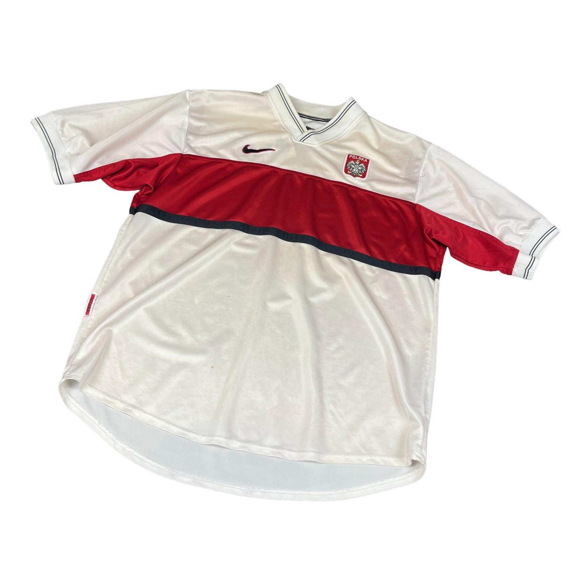 1998 White + Red Nike Poland Tee - Extra Large - The Streetwear Studio