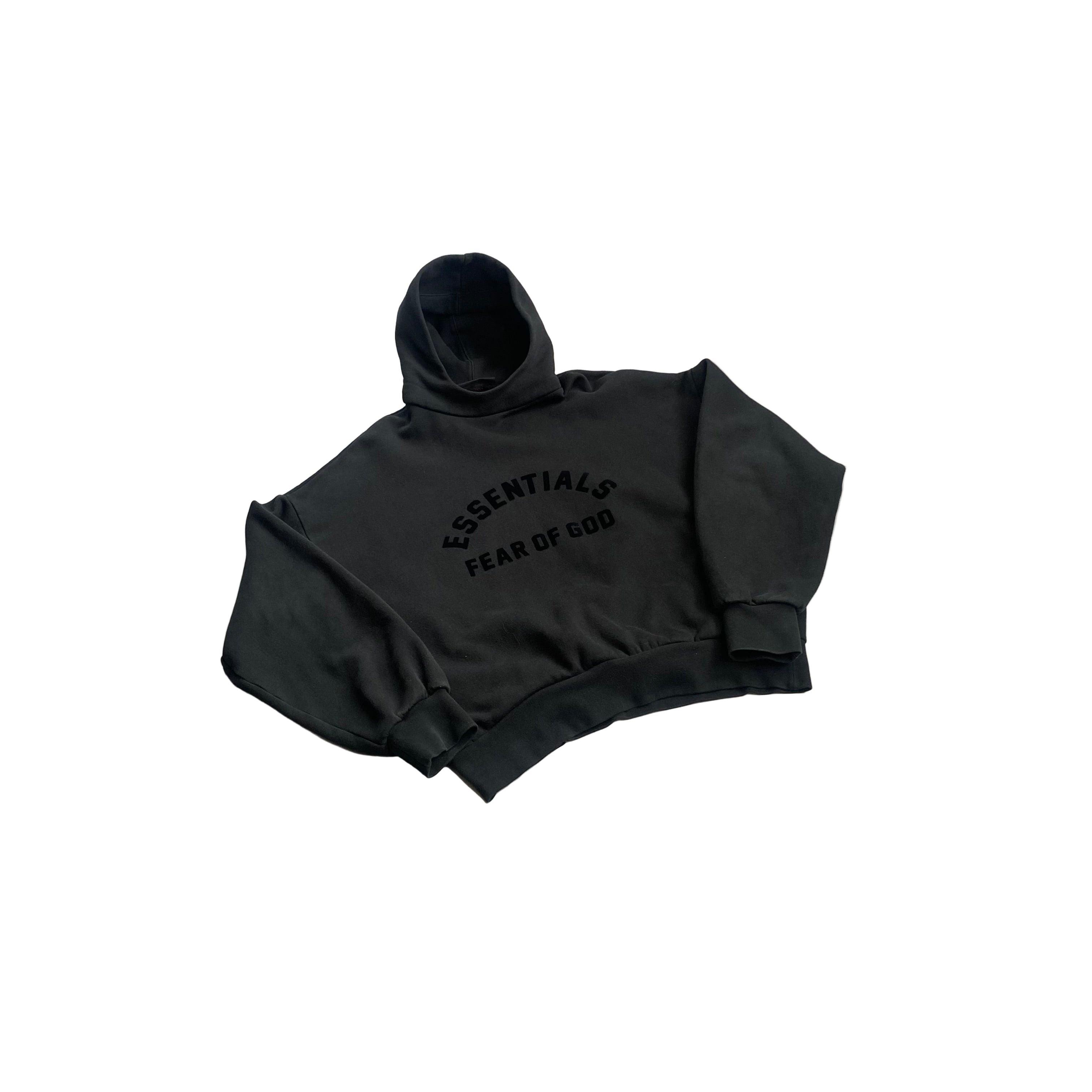 Black Fear of God Essentials Hoodie - L