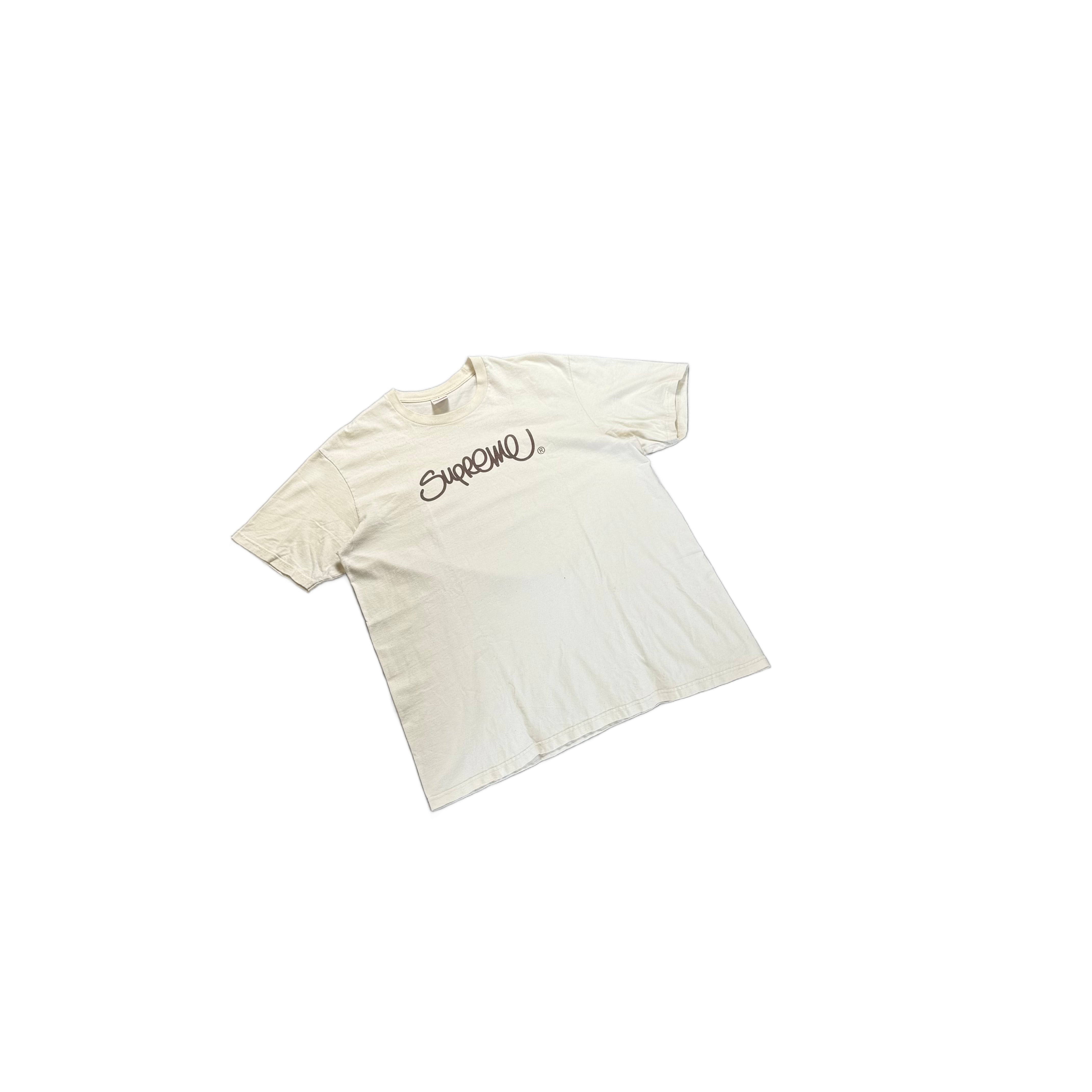 White Supreme Tee - L