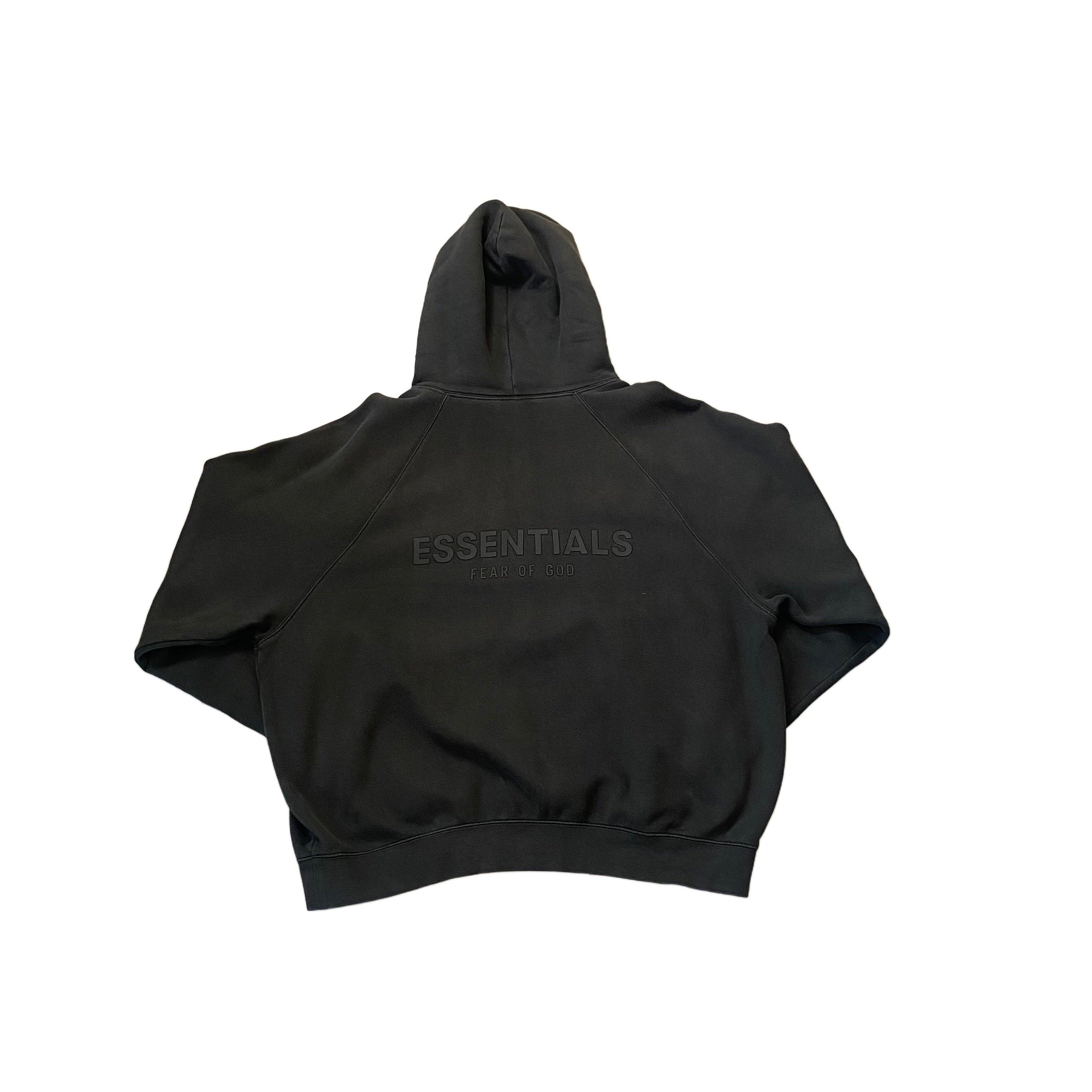 Black Fear of God Essentials Hoodie - XL