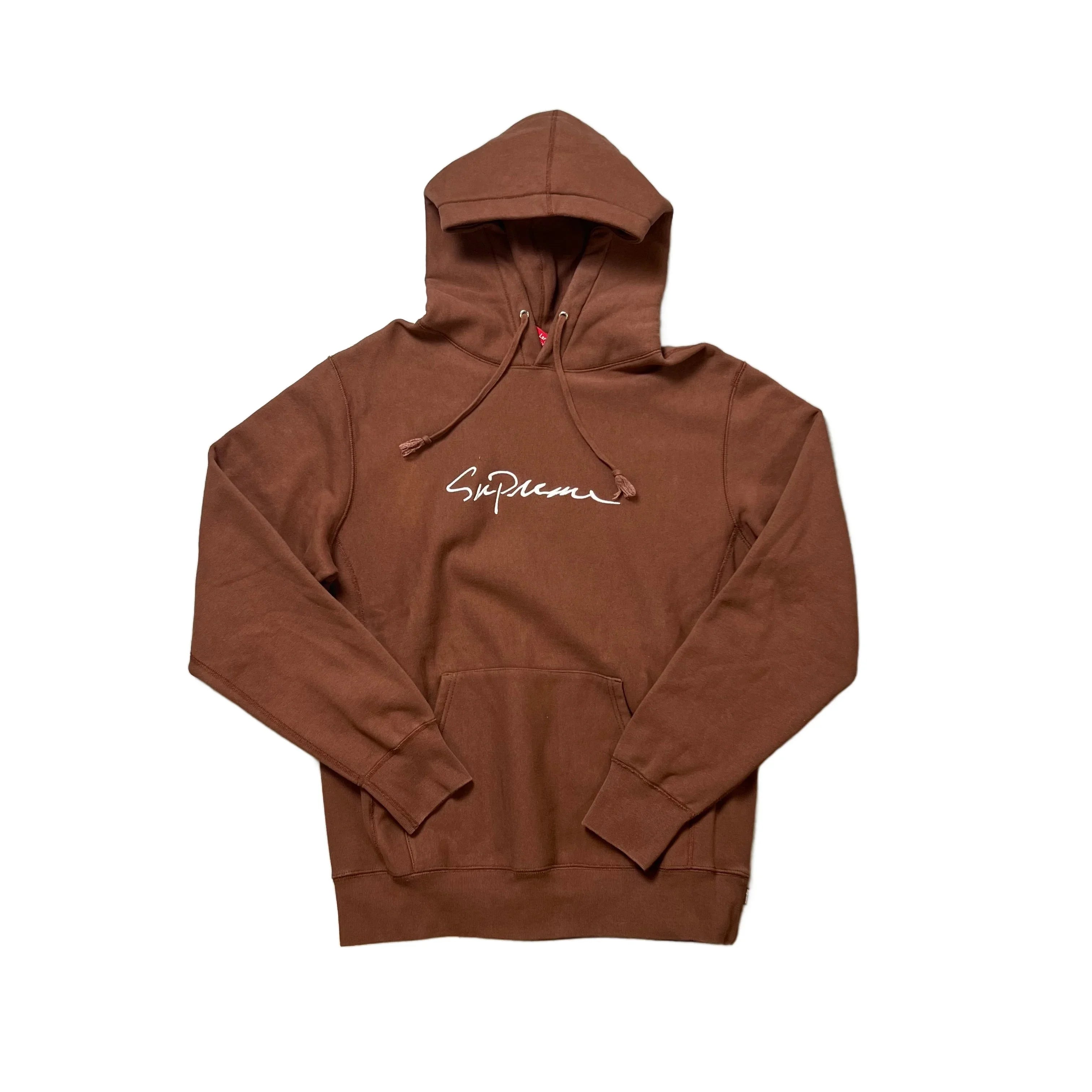 Brown Supreme Hoodie - L