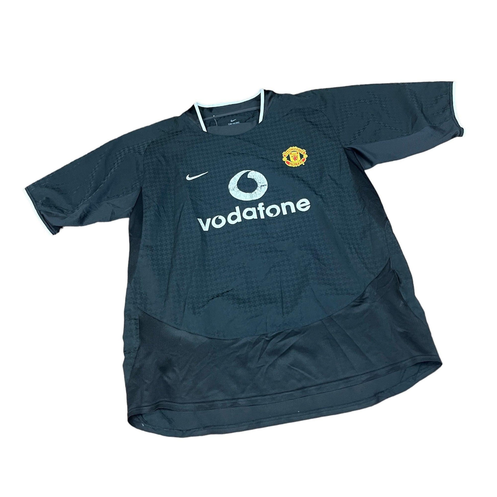 2003-05 Black Nike Manchester United Tee - Extra Large - The Streetwear Studio