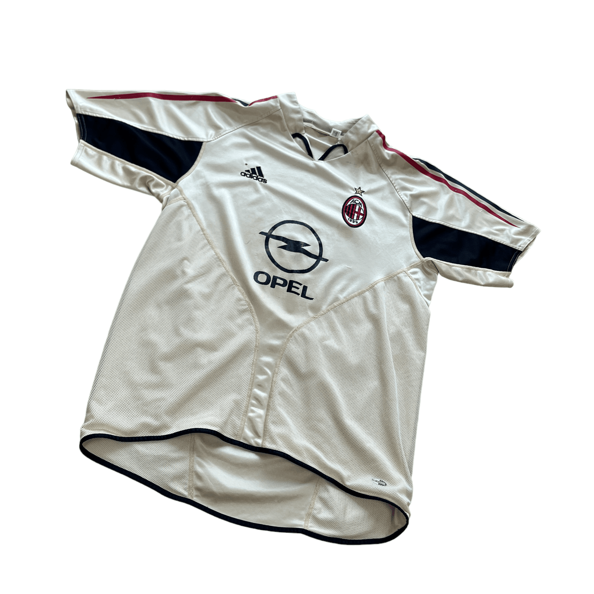 2004-05 Gold Adidas AC Milan Third Shirt - Large - The Streetwear Studio
