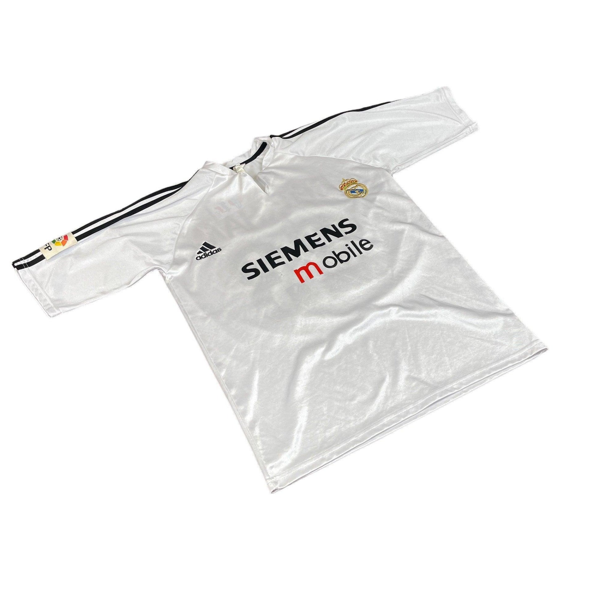 2004-05 White Adidas Real Madrid Beckham Tee - Large - The Streetwear Studio