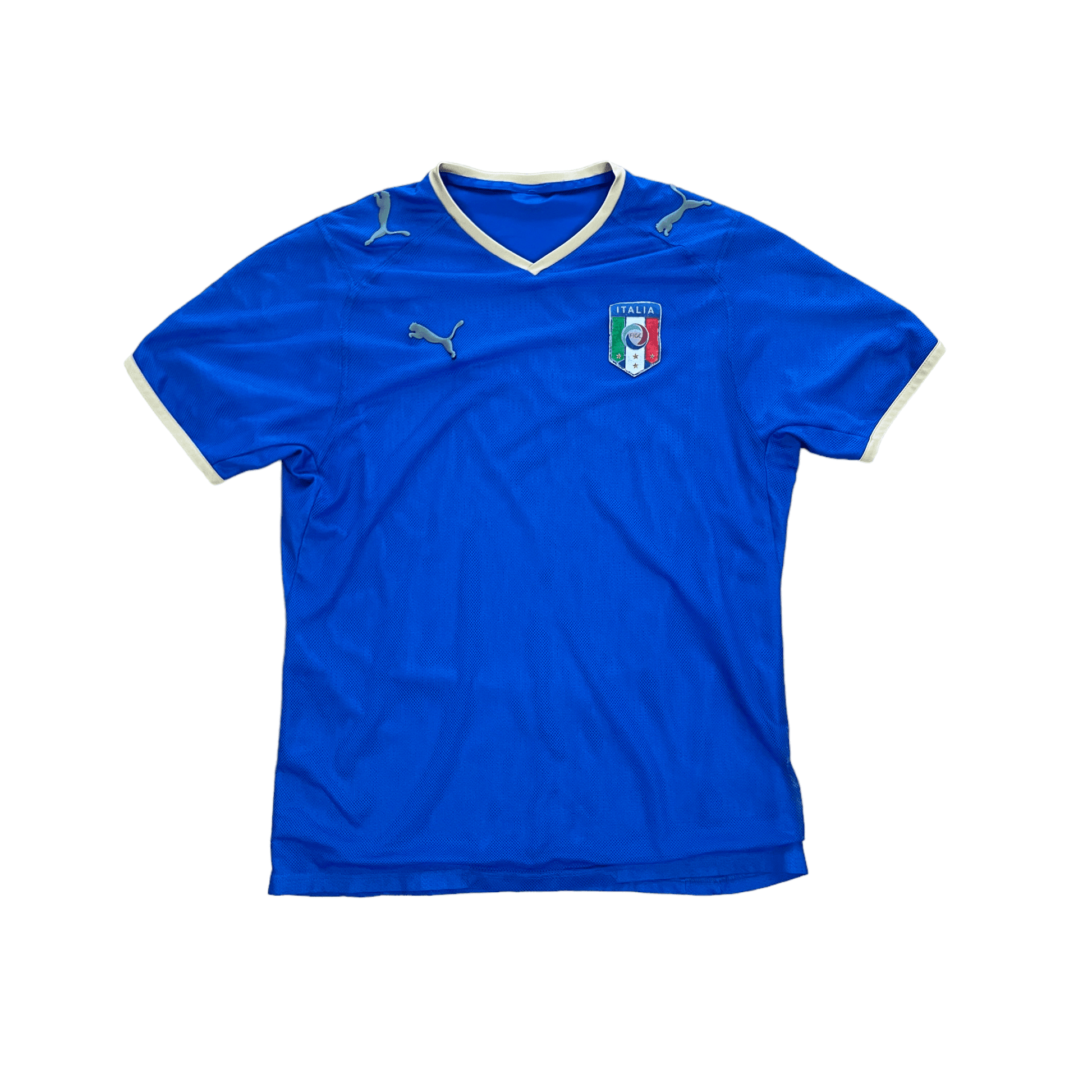 2008-09 Blue Puma Italy Football Tee - Small - The Streetwear Studio