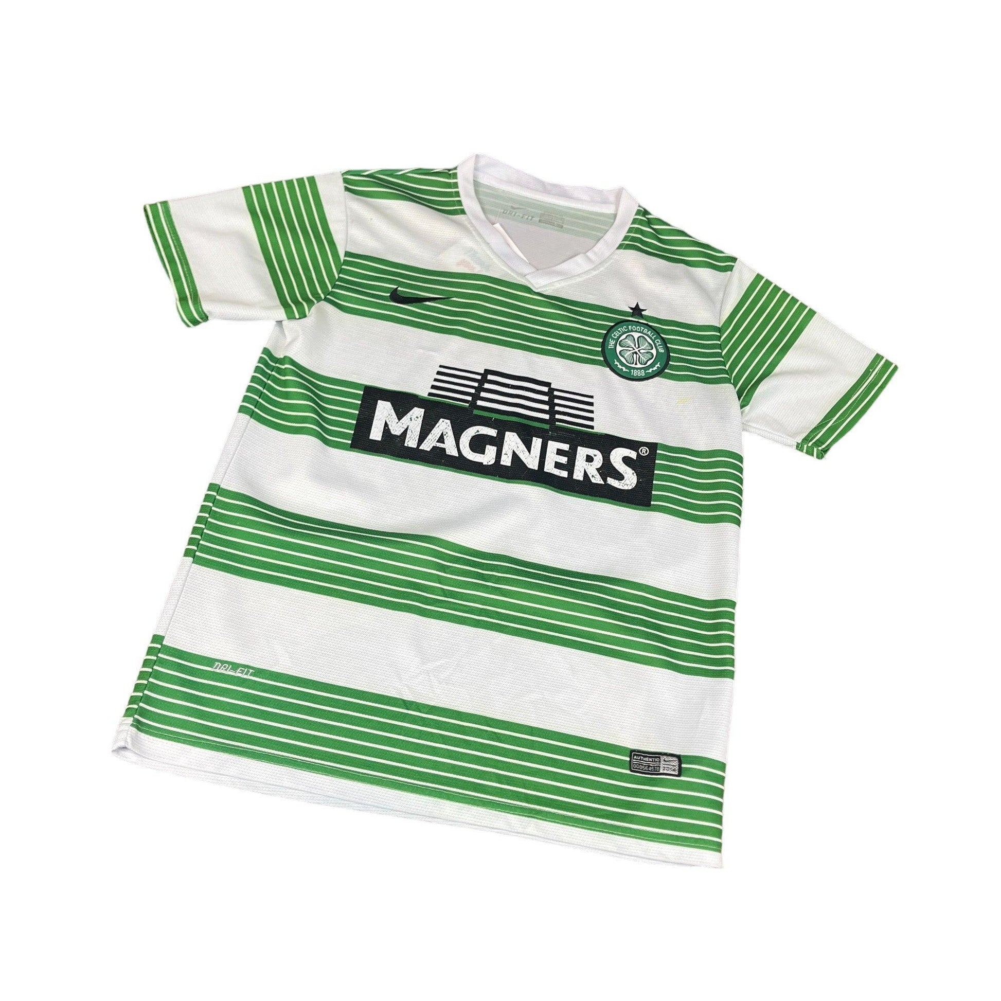 2013-14 Green + White Nike Celtic Tee - Small - The Streetwear Studio