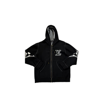Black Louis Vuitton Zip Up Hoodie - L