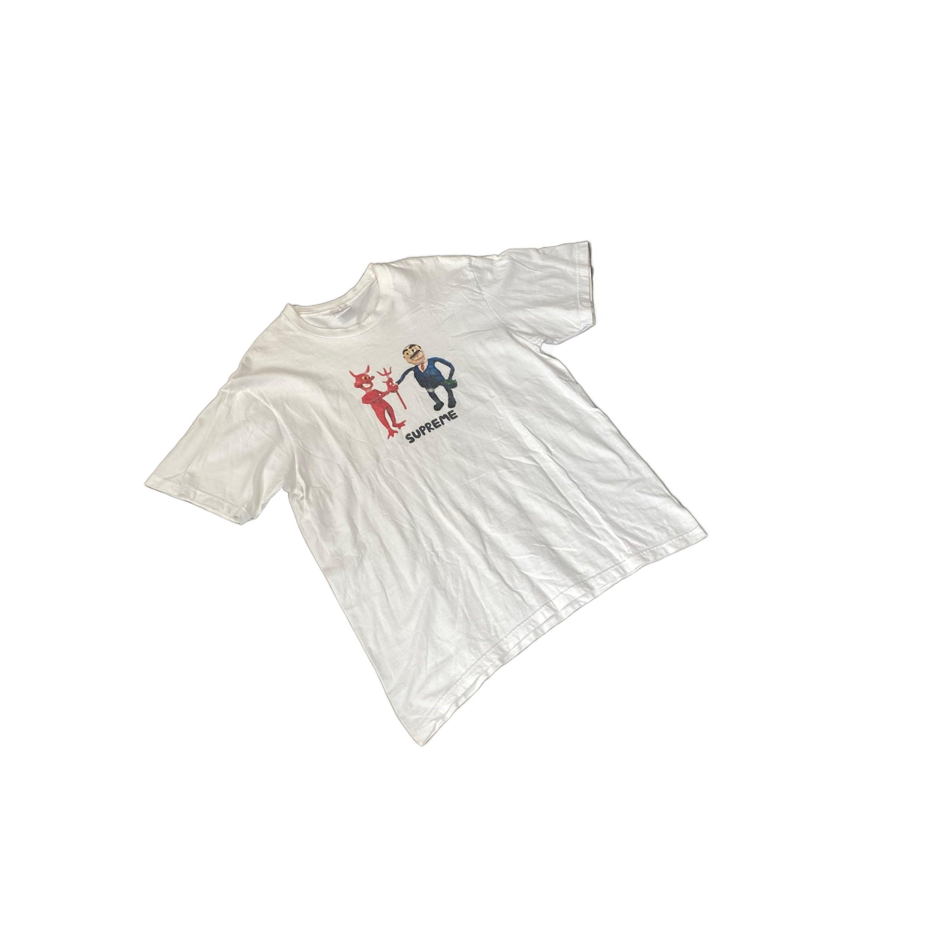 White Supreme Tee - L