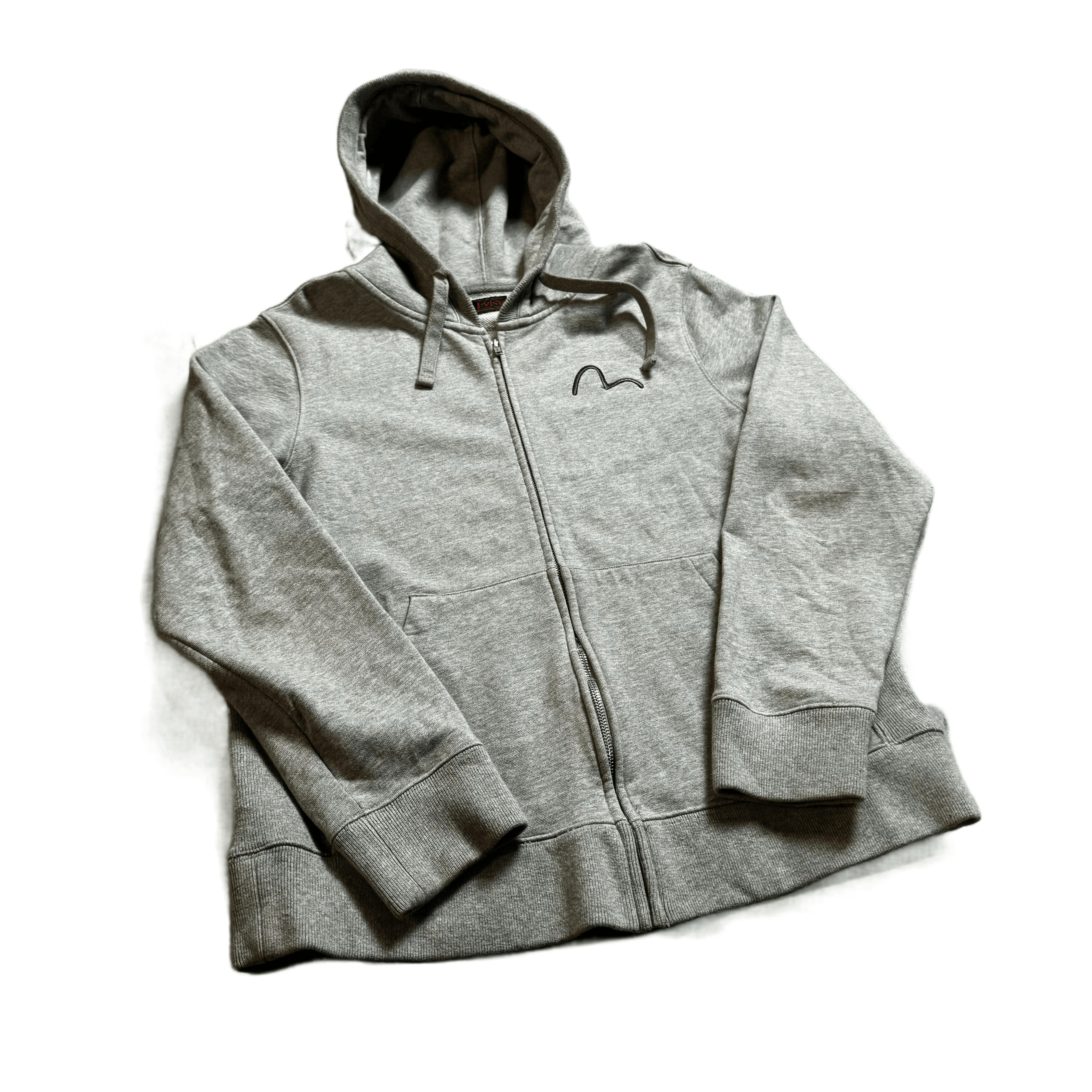 Grey Evisu Zip Up Hoodie - XL