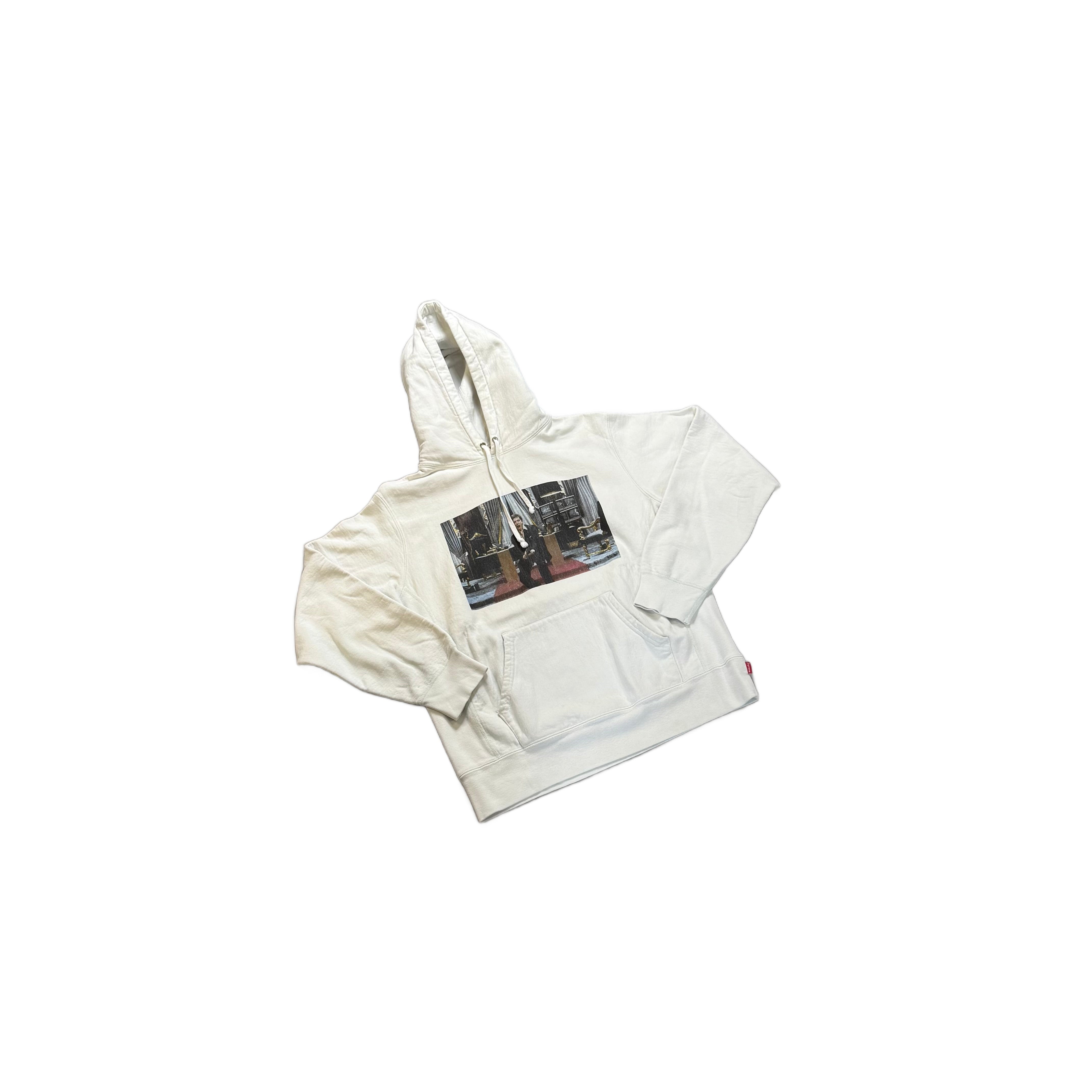 White Supreme Scarface Hoodie - M